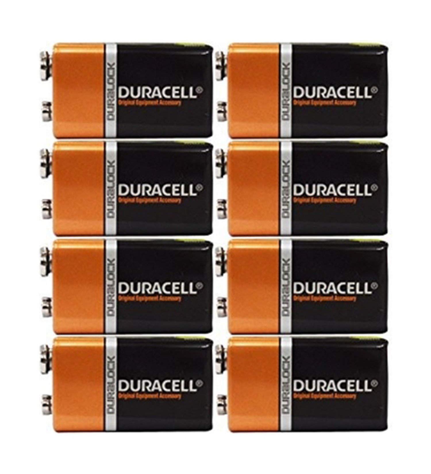 DURACELL ENERPAK Coppertop Batteries 9V 8 Pack