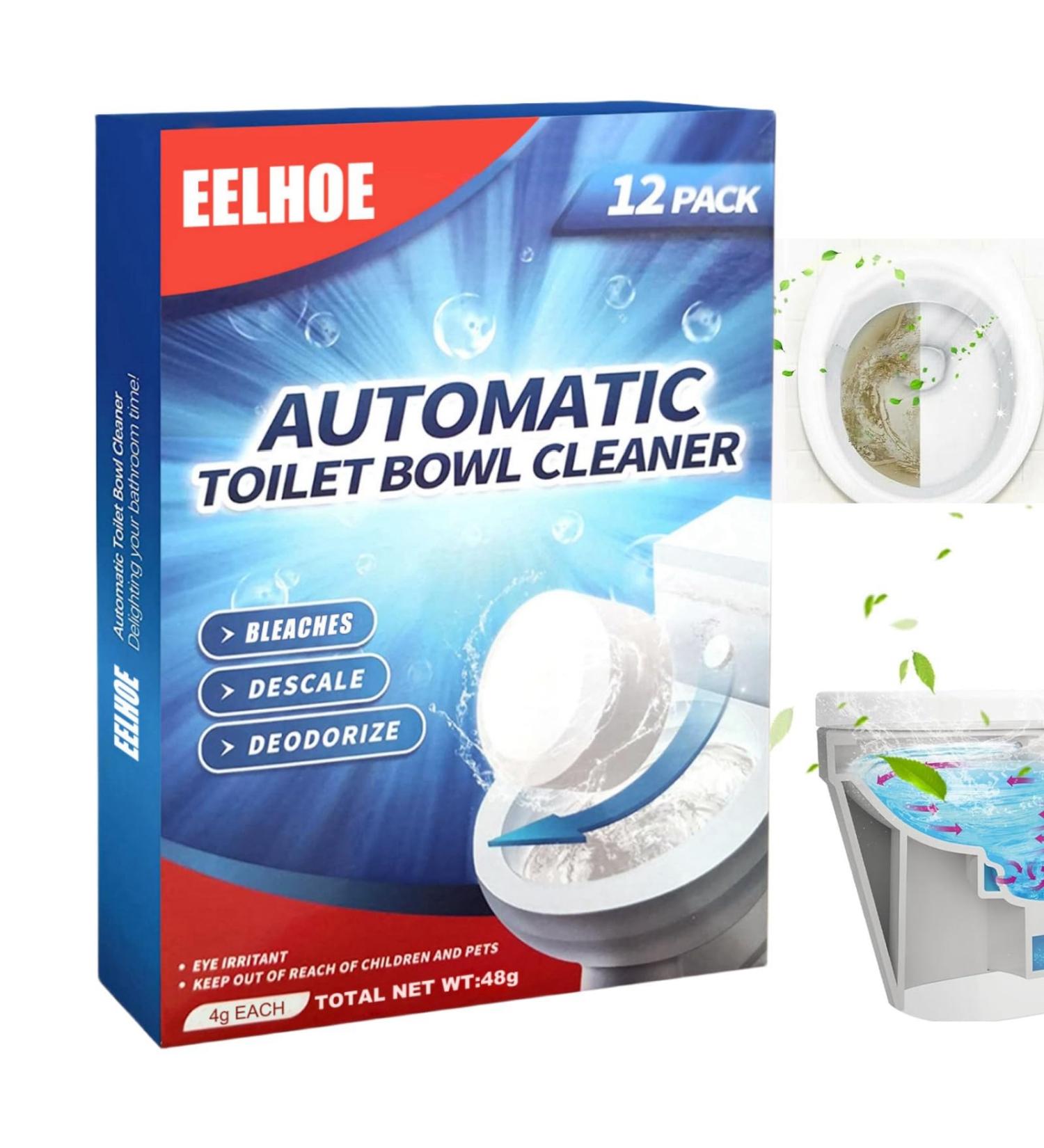 12pcs Toilet Cleaner Active Tablets Toilet Bowl Cleaner Toilet Limescale Remover Toilet Stain Remover Heavy Duty Toilet Cleaning Tablets Deep Clean Deep Cleaning Foam Action Tabs Toilet Cleaner - Buy Online on SooperMarket.com
