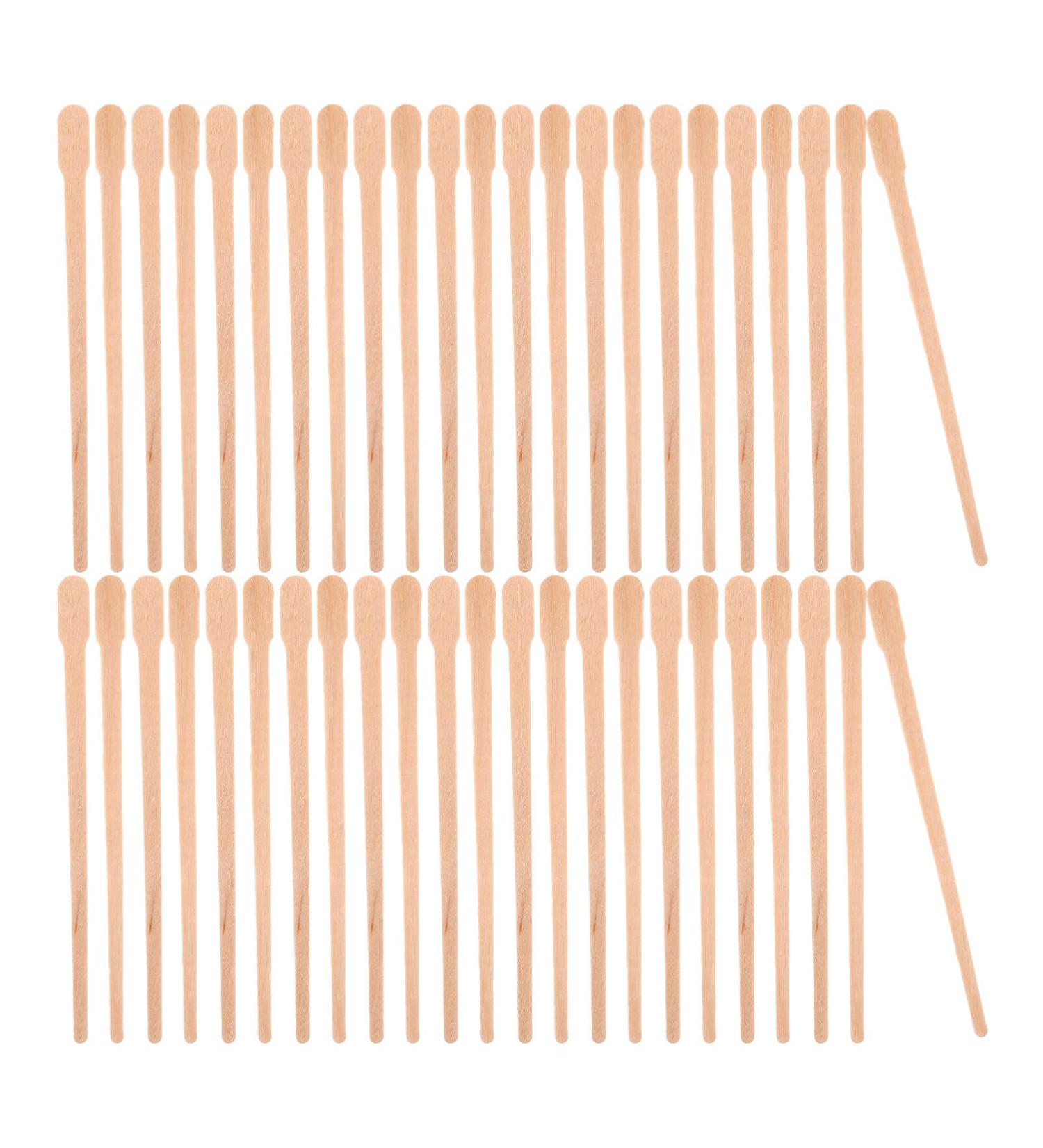 Beaupretty 100 Large Wax Sticks - Wooden Hair Removal Spatula for Smooth Skin | International Shipping - Buy Online on SooperMarket.com