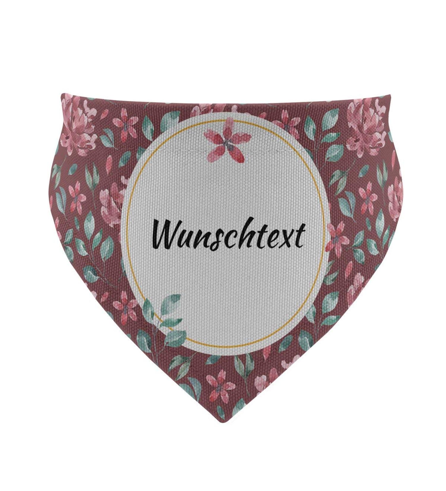 Printplanet Dog Halen - Custom Neck Towel for Dogs | Vintage Flower Pattern | Size M - Buy Online on SooperMarket.com
