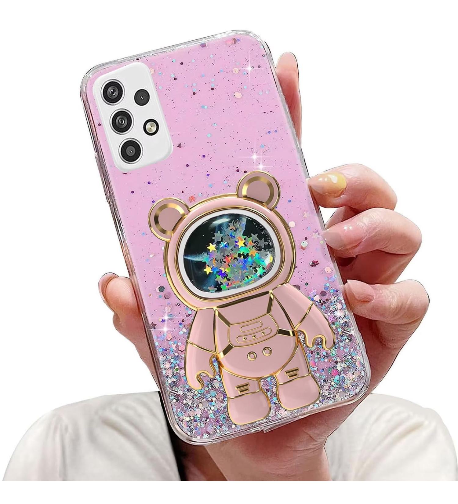 Buy Tivenfezk Nadoli Pink Astronaut Stand Case for Samsung Galaxy A33 5G - Glitter Soft Silicone Protective Cover - Buy Online on SooperMarket.com