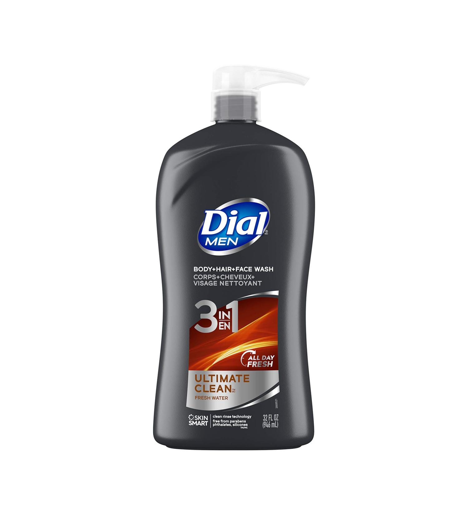 Dial Men 3in1 Ultimate Clean Body, Hair, and Face Wash - 32 fl oz - Buy Online on SooperMarket.com