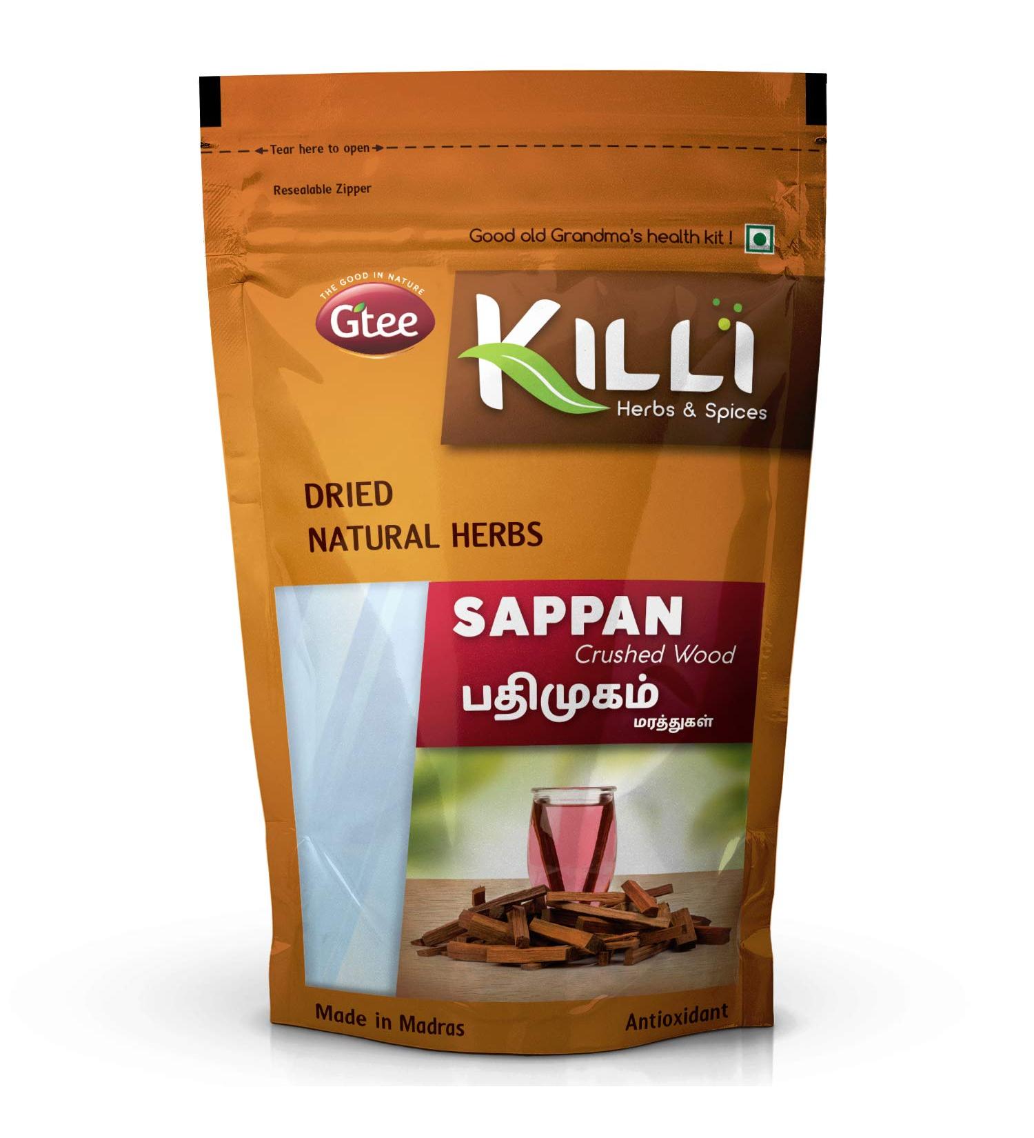KILLI Sappan Wood | Pathimugam | Patang | Pathimukham Crushed 100g - Buy Online on SooperMarket.com