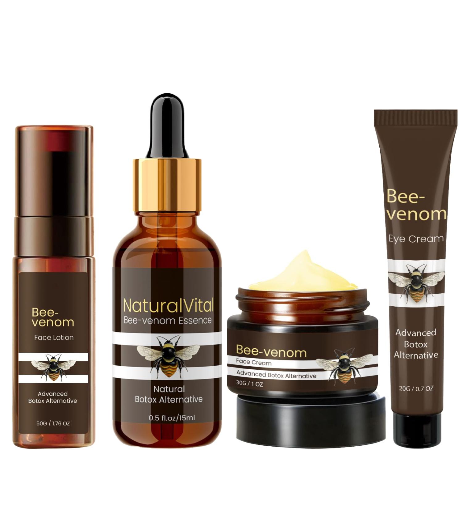 Buy Bee Venom SkinCare Set - Anti-Wrinkle & Hydrating Face Lotion Essence Cream & Eye Cream | International Shipping Available - Buy Online on SooperMarket.com