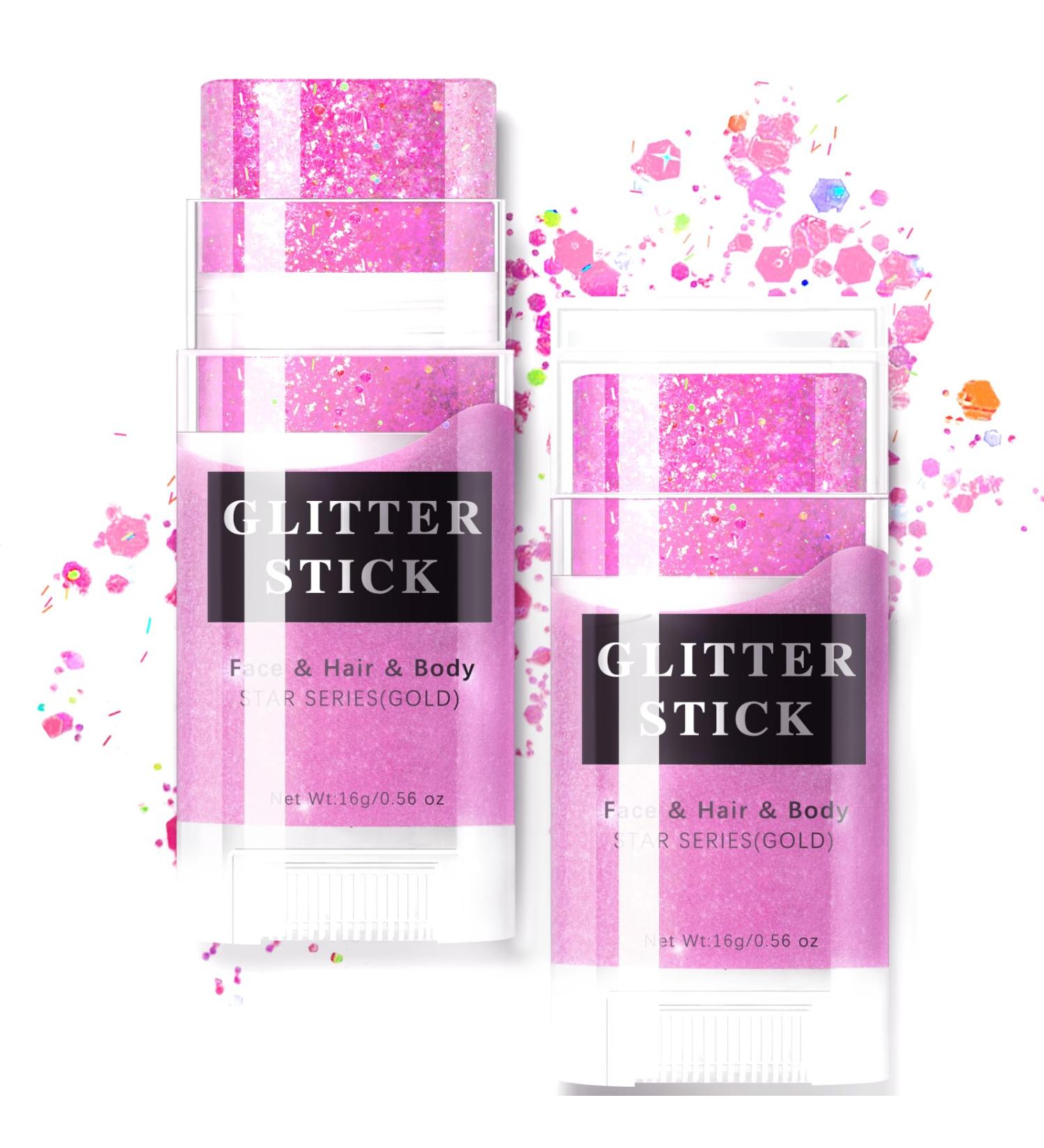 NewBang Pink Body Glitter Stick - Holographic Chunky Face Glitter Gel for Music Festivals and Raves - Sparkling Makeup for Women - Buy Online on SooperMarket.com
