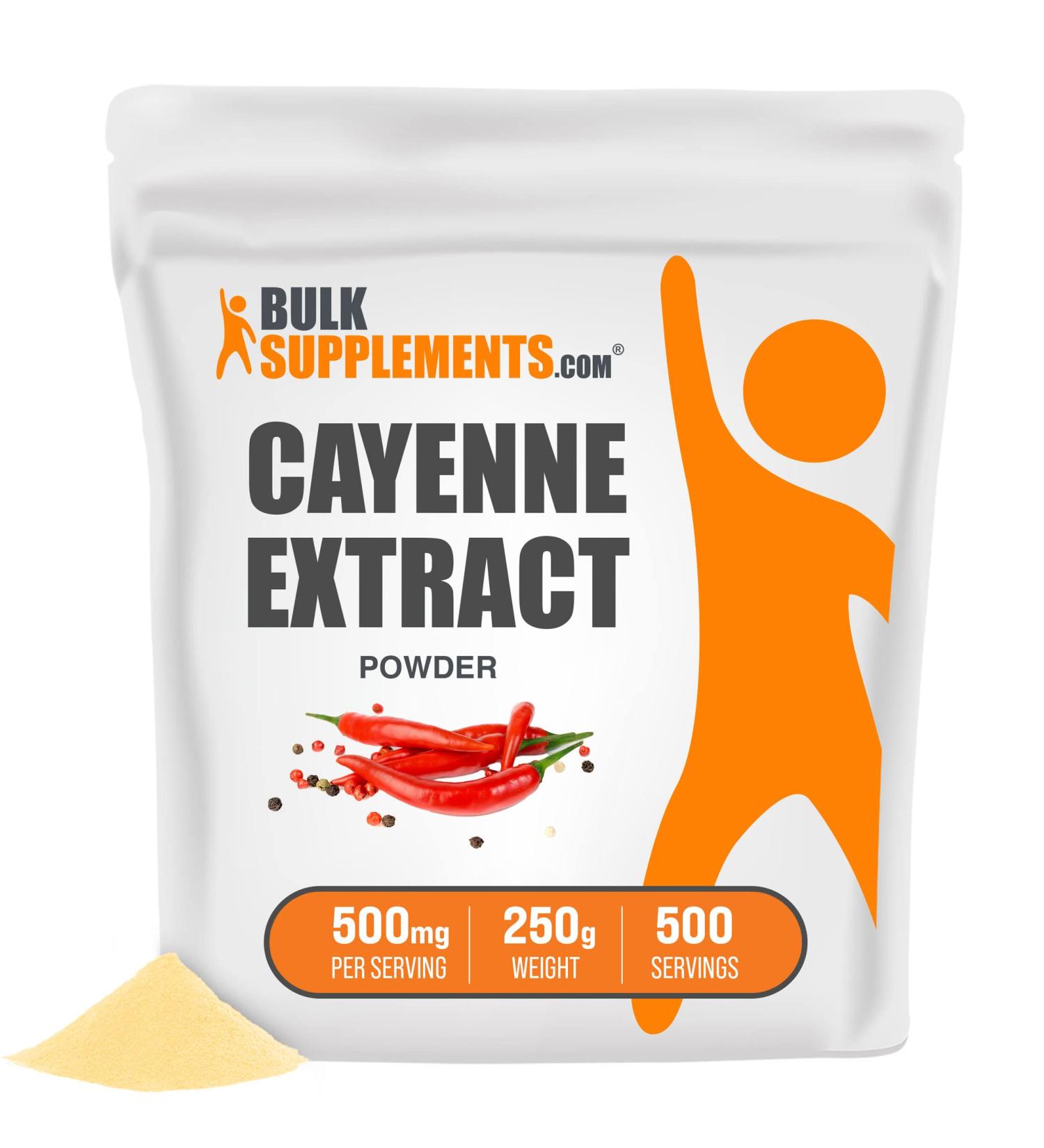 Cayenne Extract Powder | Capsaicin Blood Circulation Herbal Supplement (250g - 8.8oz) - Buy Online on SooperMarket.com