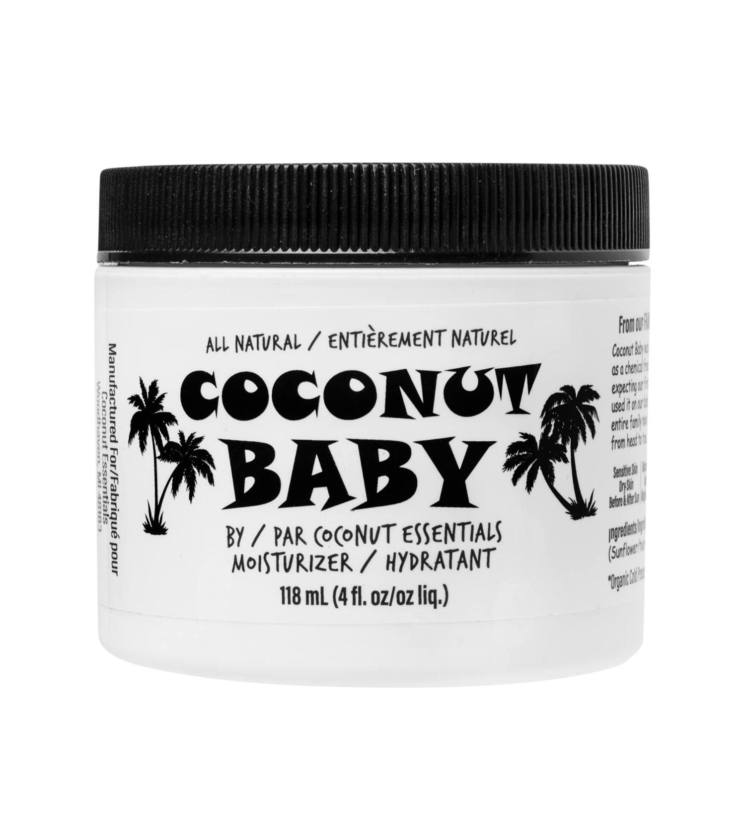 Coconut Essentials | COCONUT BABY Oil for Hair & Skin - All Natural Moisturizer - Unscented baby oil Massage Sensitive Skin Healthy Hair with Sunflower and Grapeseed oils - 4fl oz - Buy Online on SooperMarket.com
