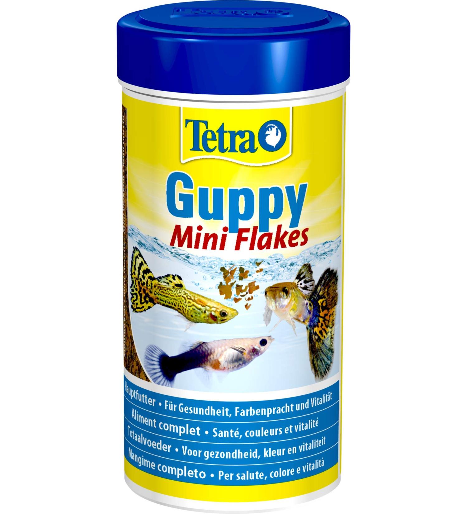 Tetra Guppy Mini Flakes Fish Feed - Nutrient-Rich Flake Food for Guppies 250ml (75g) - Balanced Diet for Healthy Fish - Buy Online on SooperMarket.com