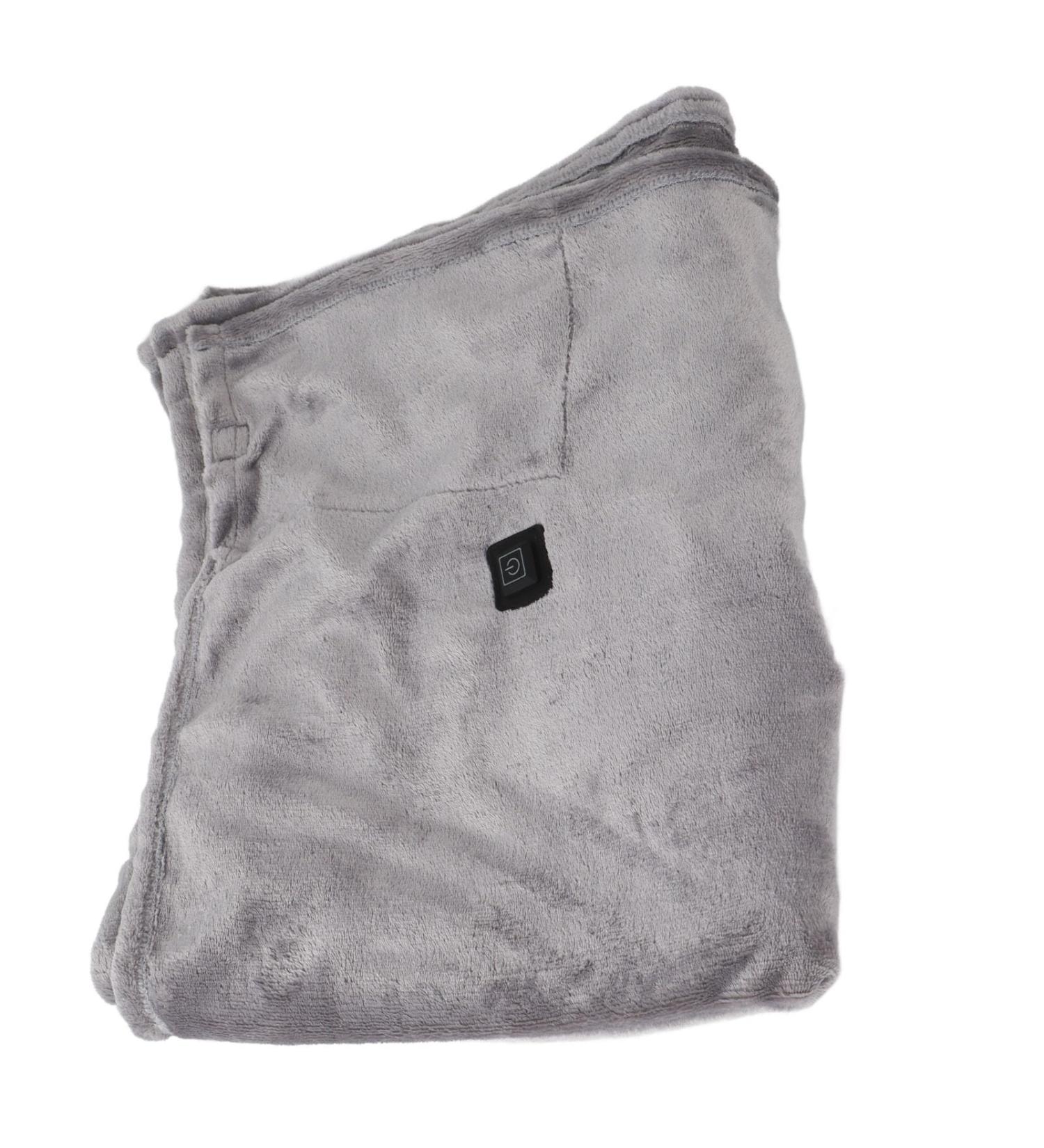 Kuuleeyn USB Heated Electric Shoulder Blanket & Warm Scarf - Lightweight Coral Fleece for Winter - Light Gray - Buy Online on SooperMarket.com