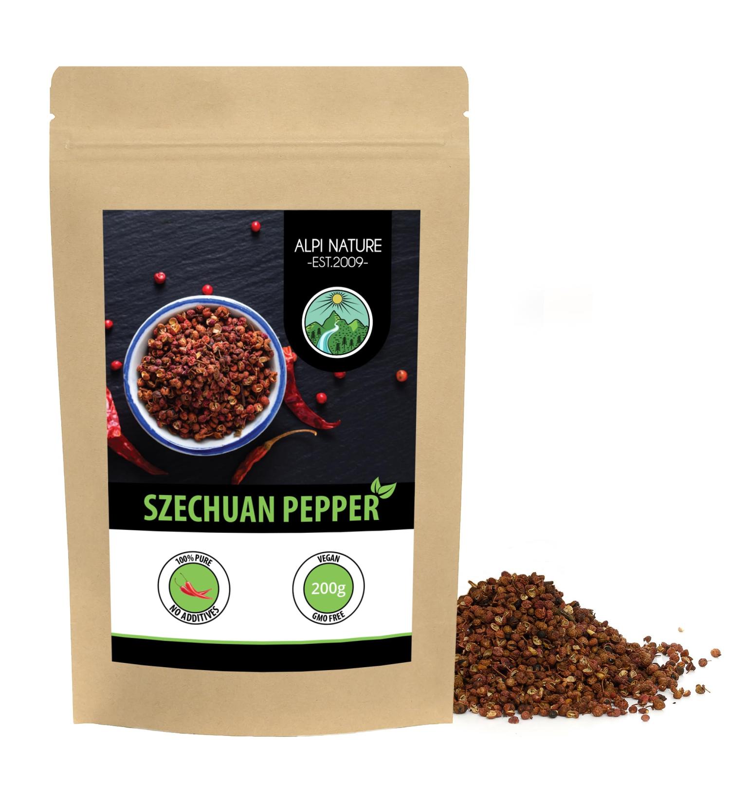200g 7oz Whole Szechuan Peppercorns - 100% Natural, Additive-Free, Vegan Timut Pepper - Buy Online on SooperMarket.com