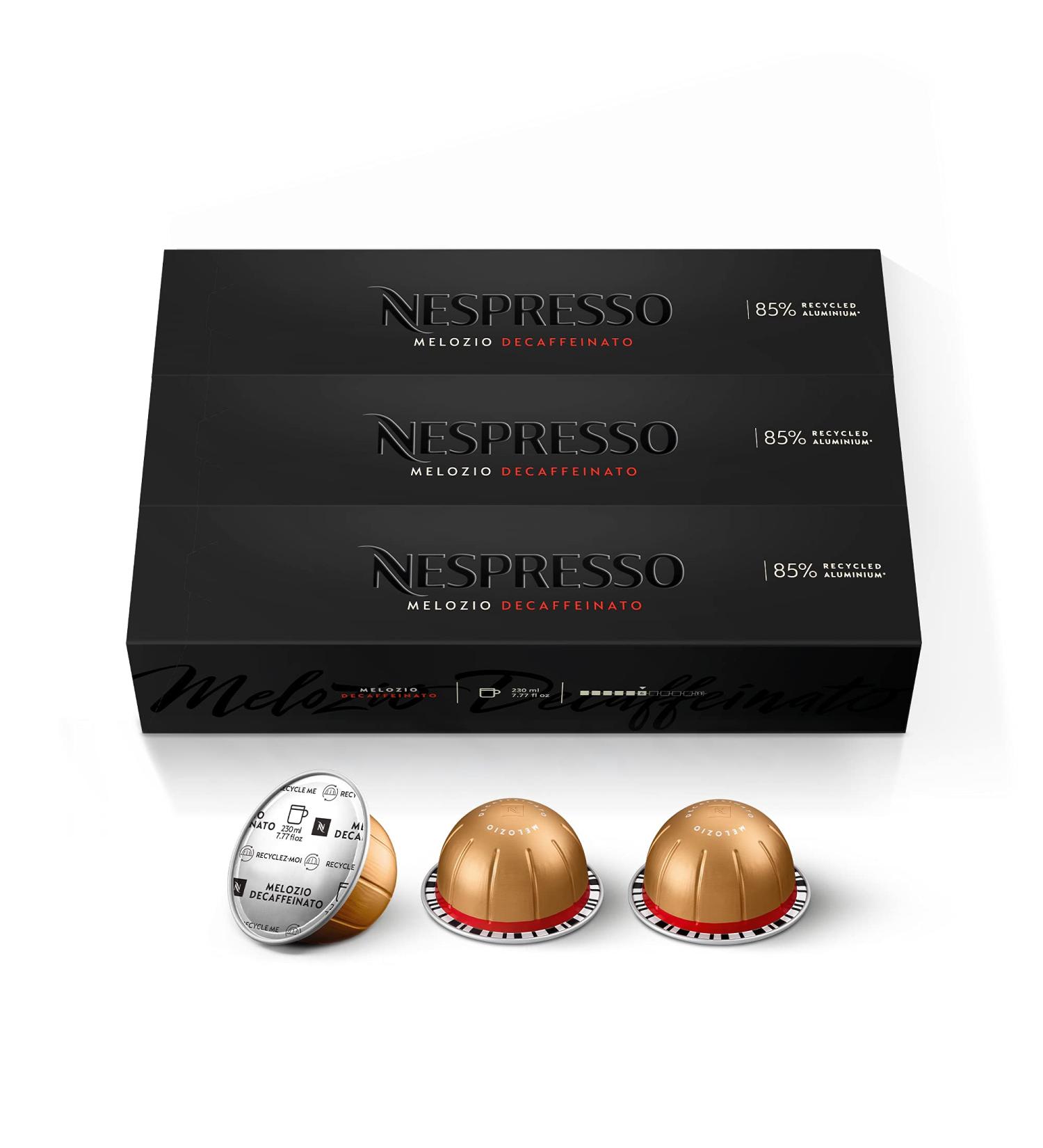 Nespresso Vertuo Melozio Decaffeinato - 30 Count Medium Roast Espresso Capsules - Buy Online on SooperMarket.com