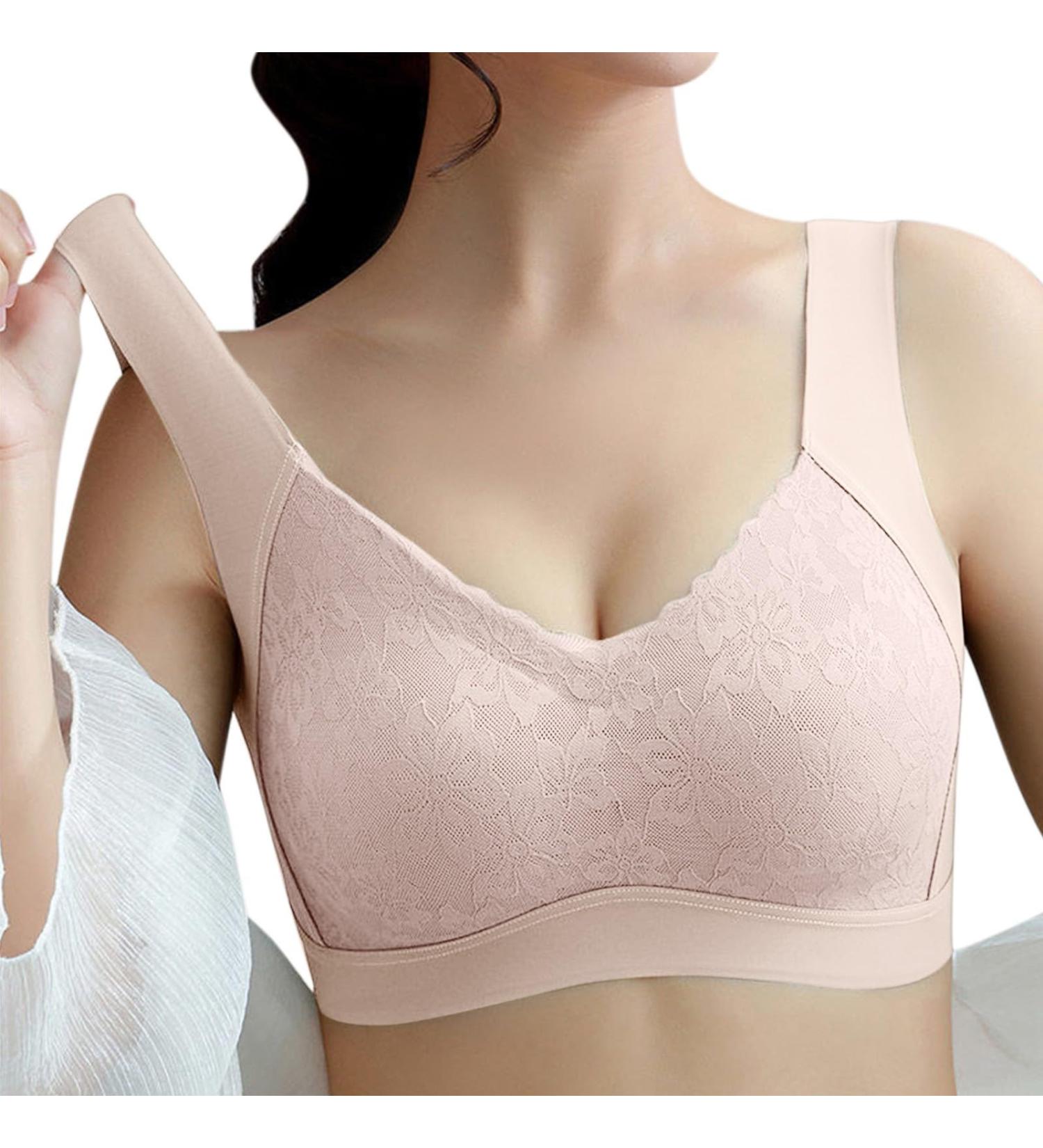 Angxiwan Ladies Bustier Yoga Bralette - Seamless Breathable Cross Back Design Spaghetti Straps Medium Zipper Front - Stylish Comfort in Beige XXL - Buy Online on SooperMarket.com