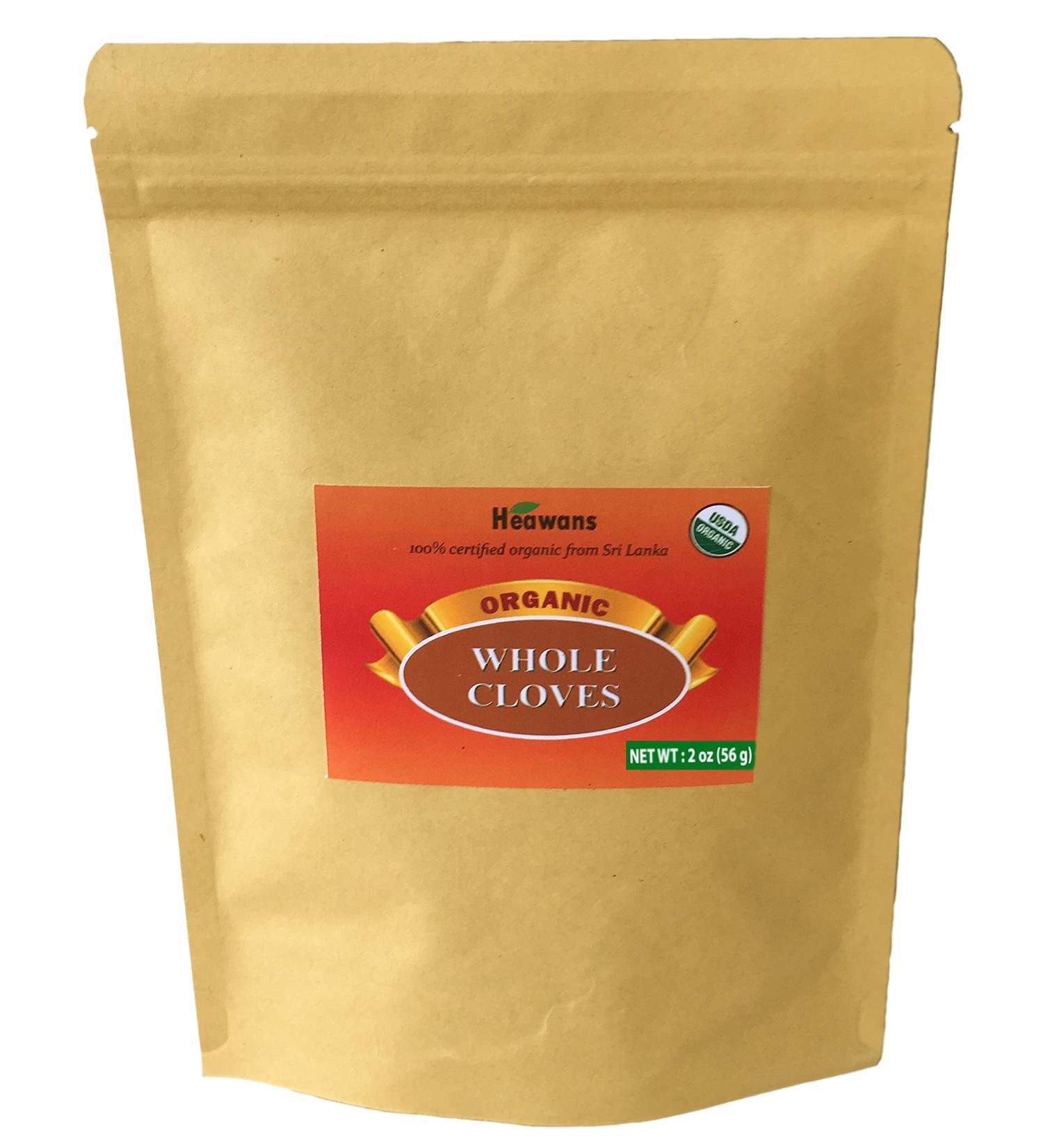Organic Whole Cloves 2 oz - Hand Picked Premium Grade from USDA Certified Farm - Buy Online on SooperMarket.com