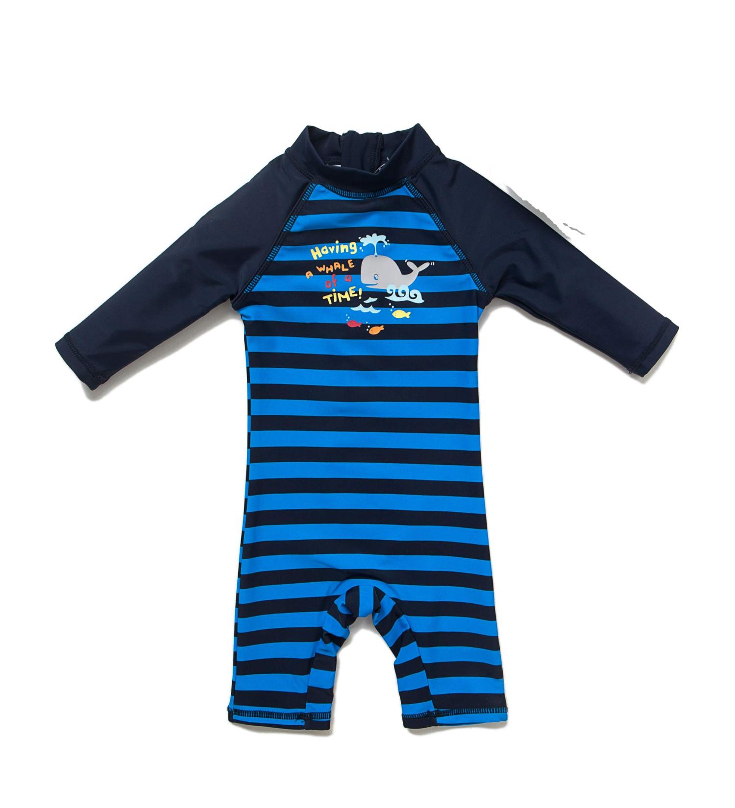 BONVERANO Baby Boys Swimsuit/Sunsuit UPF 50+ Sun Protection with Sun Hat - 3 Months (Grey Whale) - Buy Online on SooperMarket.com