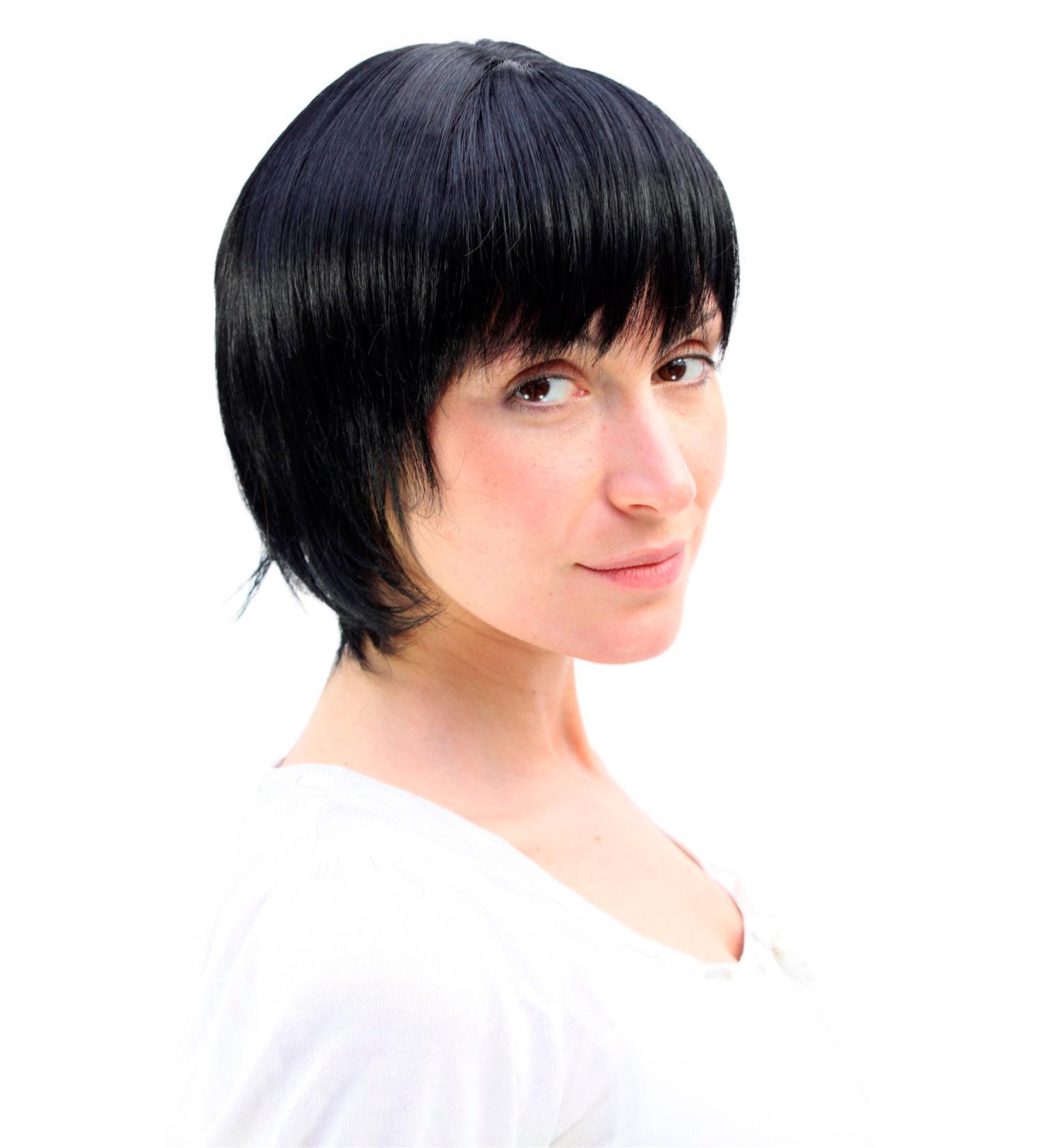 WIG ME UP 1003-1 Short Black Straight Frayed Bob Wig | Best International Shipping - Buy Online on SooperMarket.com