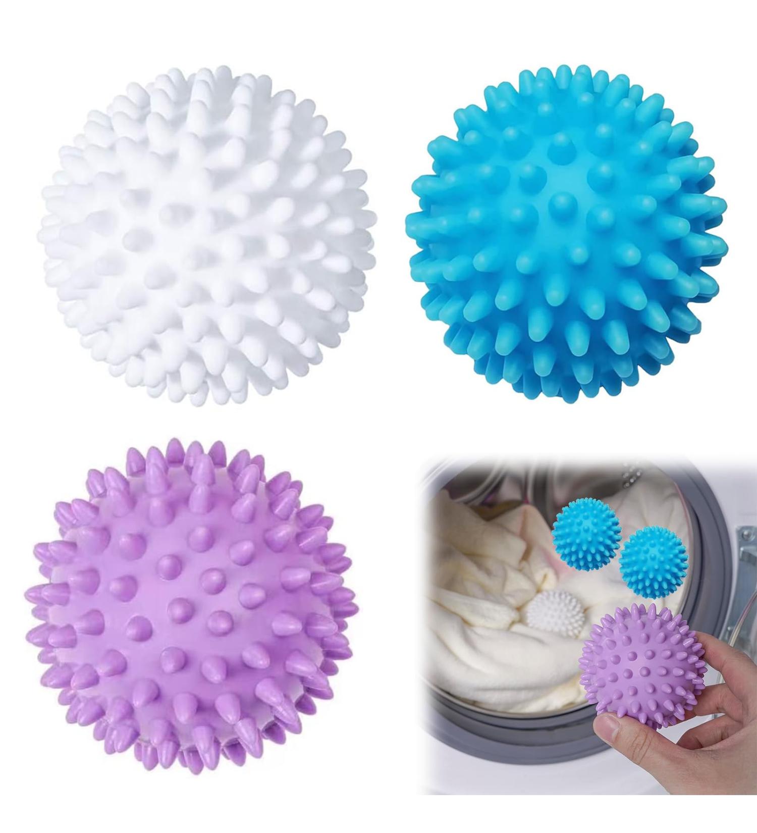 3 PCS Tumble Dryer Balls Reusable Energy Saving & Non-Melt Dryer Balls Washing Ball Laundry Balls for Washing Machine for Speeding Drying and Reducing Creases(3 Colors) - Buy Online on SooperMarket.com