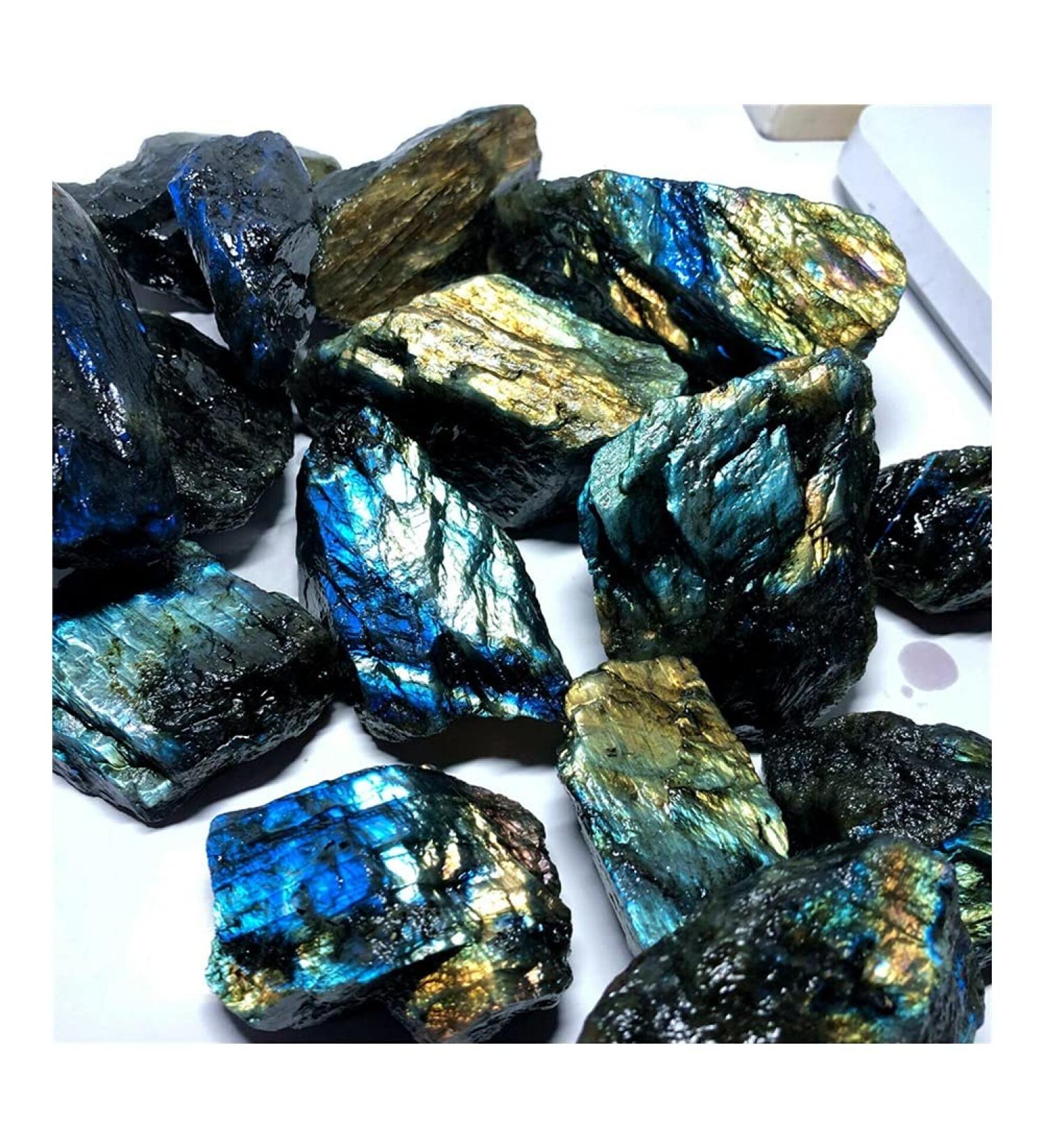 Dazzle Labradorite Original Stone Quartz Crystal Rough Specimen FZUGEDRLI (Size : 600-650g) - Buy Online on SooperMarket.com