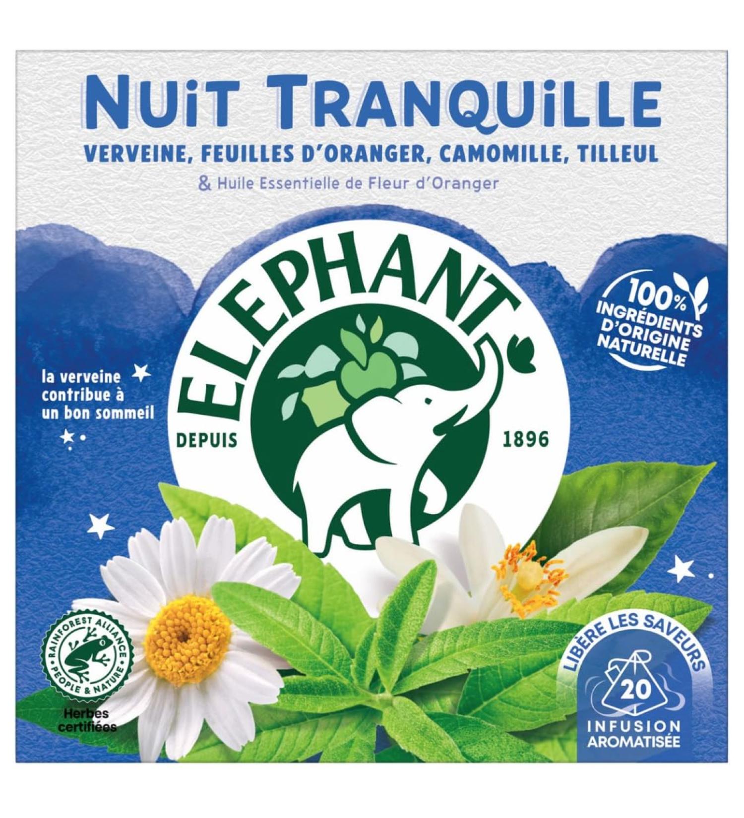 Elephant infusion quiet night 20 sachets - Pack of 3
