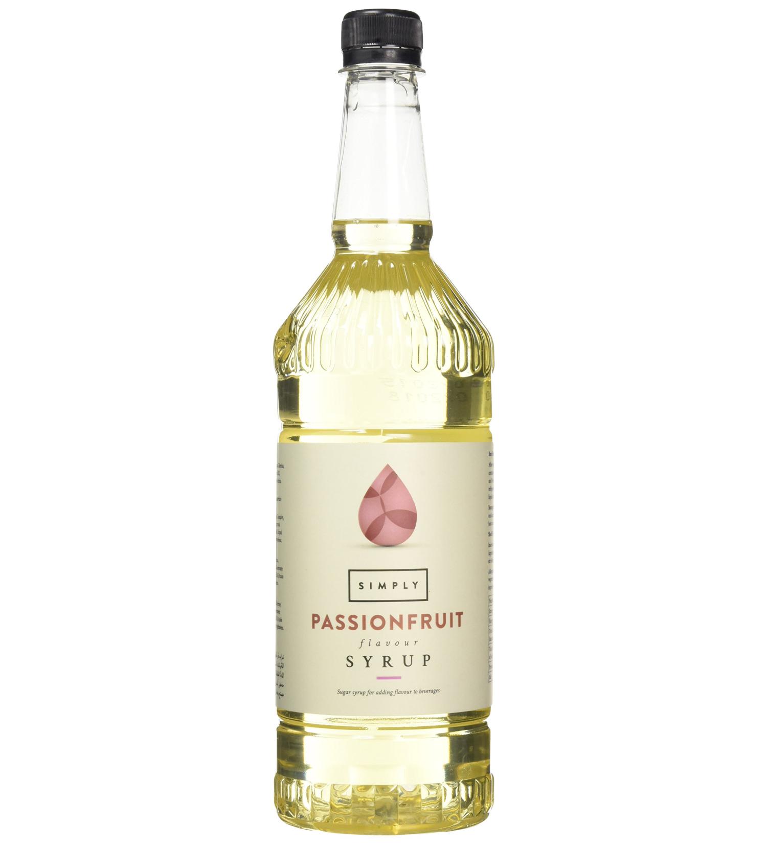 Simply Passion Fruit Syrup Vegan & Nut Free Flavoured Syrup for Coffee Cocktails & Baking (1 Litre) - Buy Online on SooperMarket.com