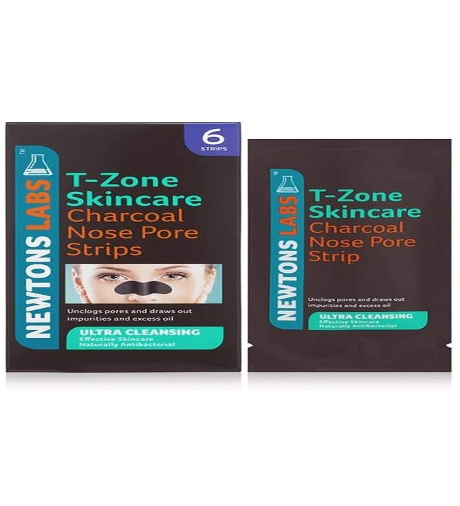 T-Zone Charcoal and Tea Tree Ultra Cleansing Nose Pore Strips - Pack of 6