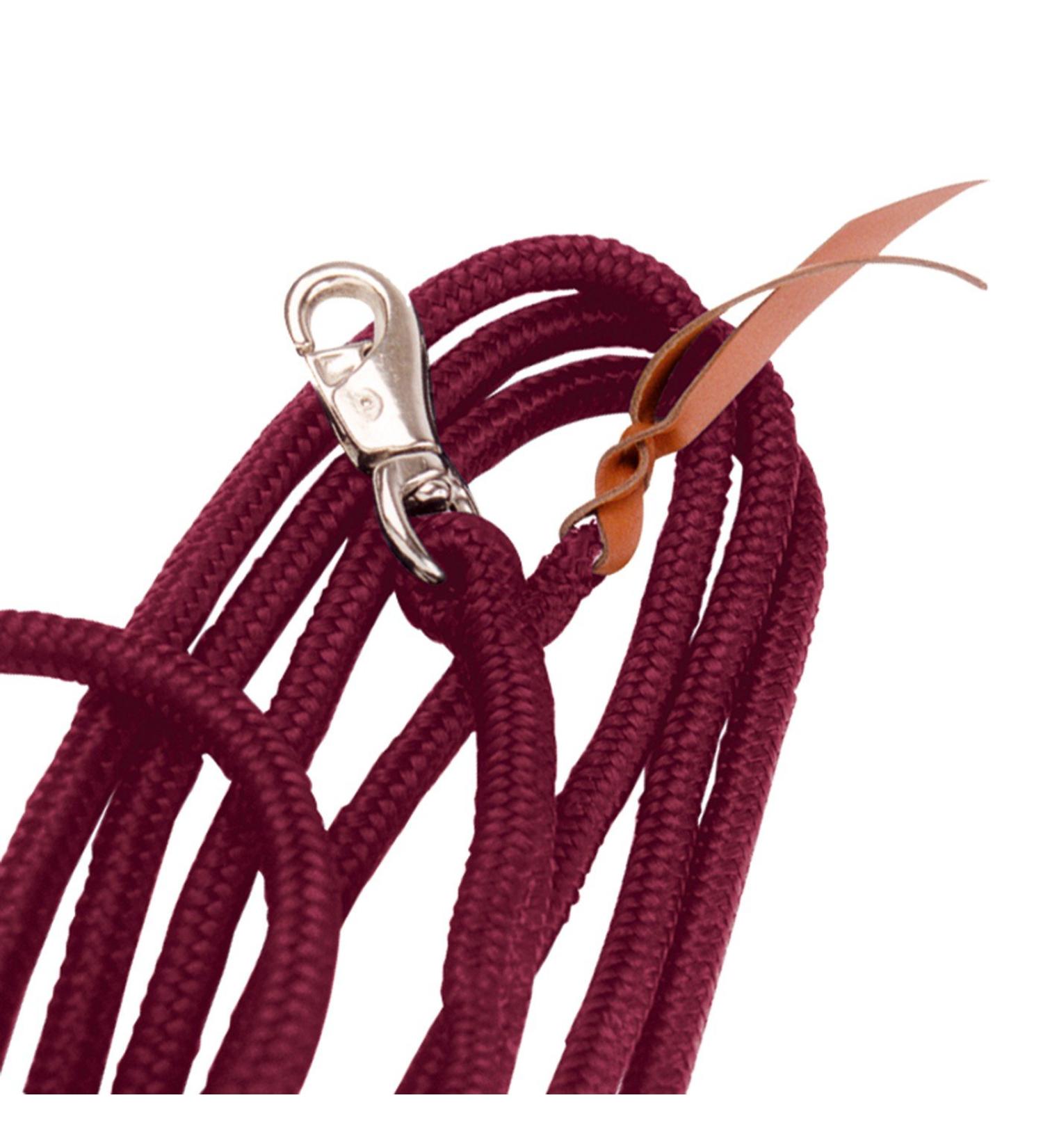 Busse Western Rope Standard - Bordeaux Burgundy 1.8 cm 370 cm Long | Premium Quality for Equestrian Use - Buy Online on SooperMarket.com
