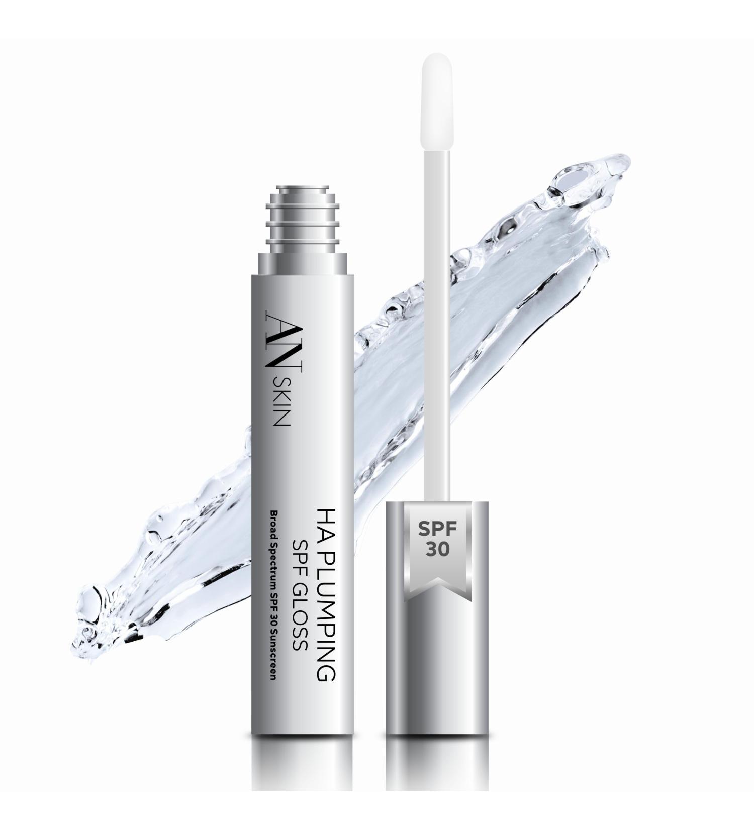 AN Skin Lip Plumping SPF Gloss | Tinted Lip Balm with SPF 30 | Hydrating Lip Moisturizer with Ceramides & Peptides - Buy Online on SooperMarket.com