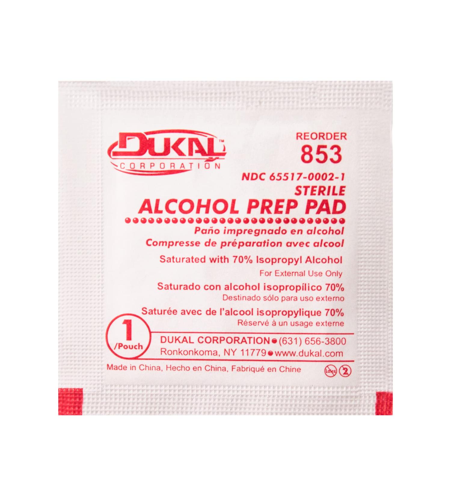 Dukal Alcohol Pad Sterile (200 Count) - 70% Isopropyl Alcohol Swabs - Buy Online on SooperMarket.com
