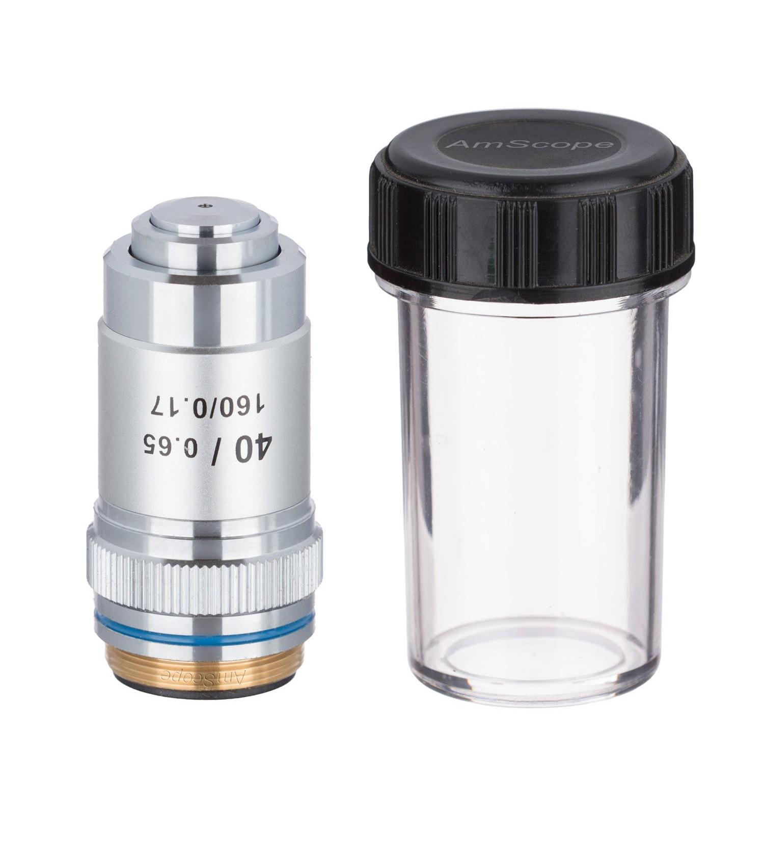 AmScope A40X 40X (Spring) Achromatic Microscope Objective