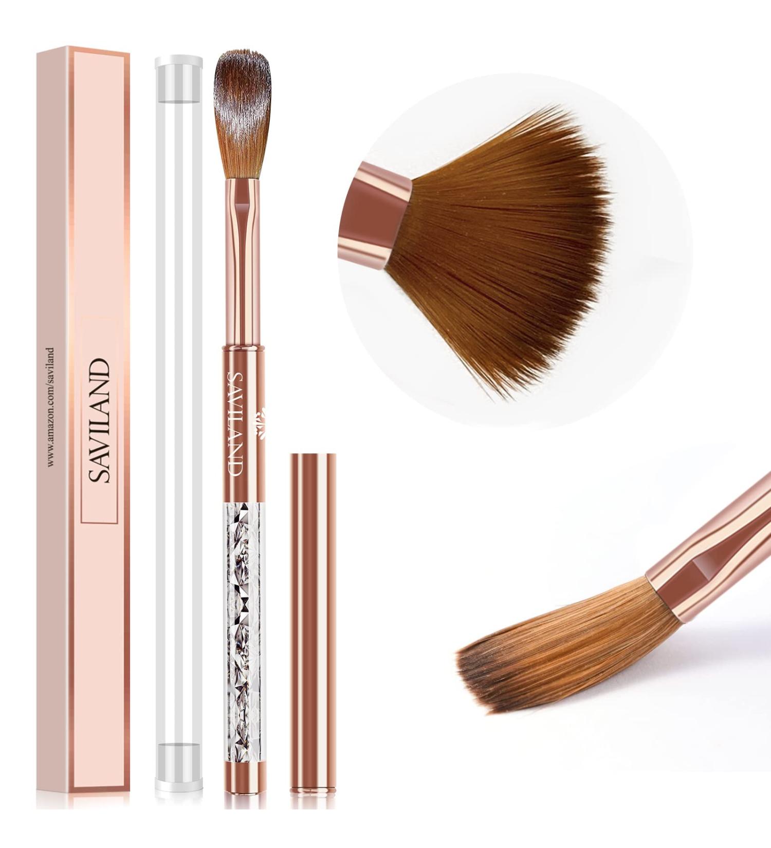 Saviland Size 16 Kolinsky Acrylic Nail Brush - Bronze Gold Handle - For Acrylic Powder - Professional Quality #16 - Buy Online on SooperMarket.com