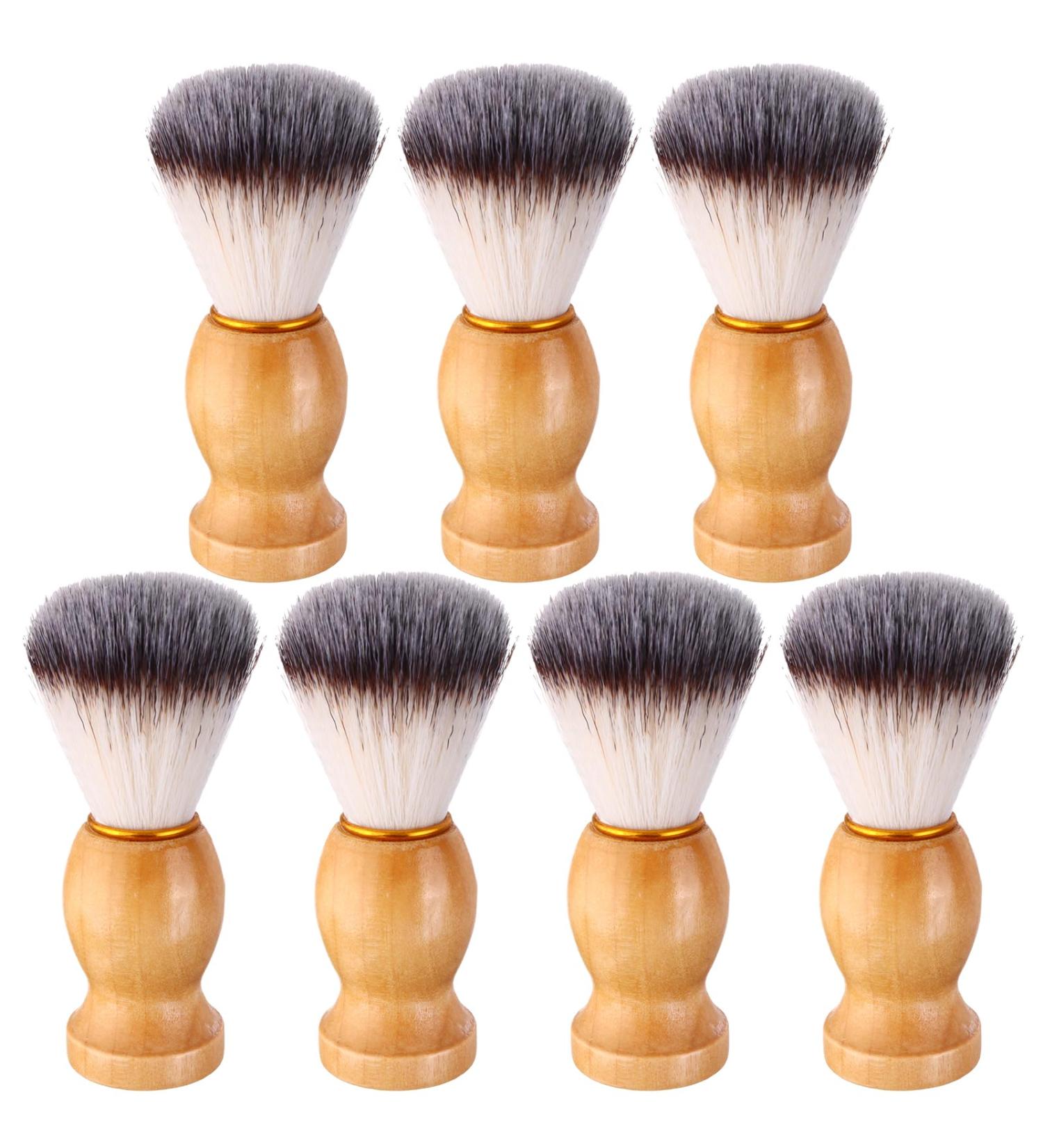Yawdil Handmade Nylon Hair Brush Set for Men - 7Pcs Shaving & Salon Tools | International Shipping - Buy Online on SooperMarket.com