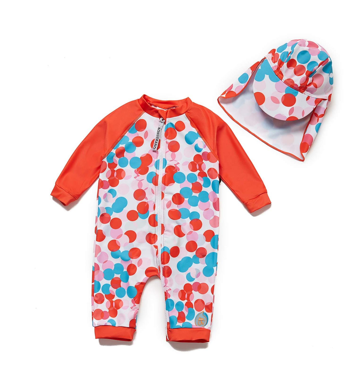 Bonverano Baby Girls Swimsuit UPF 50+ Sun Protection Orange 9-12 Months - Buy Online on SooperMarket.com