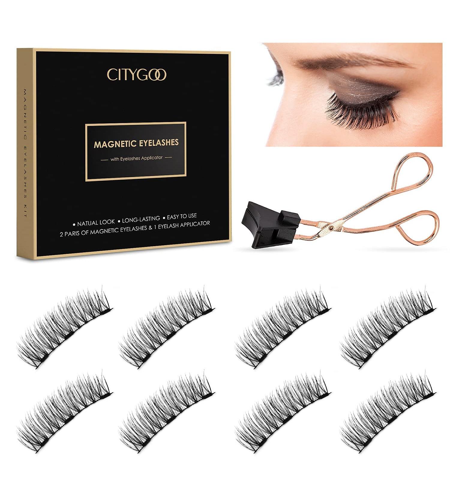 3D Dual Magnetic Eyelashes Set - No Glue Needed, Reusable False Lashes with Applicator for Natural Look (8 PCs) - Buy Online on SooperMarket.com