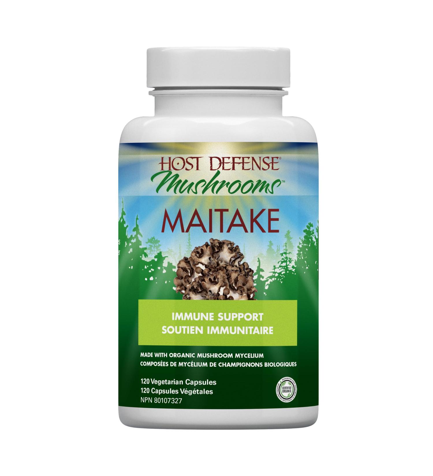 Host Defense Mushrooms | Maitake Mushroom Capsules |Promotes Blood Sugar Metabolism and Immunity | Non-GMO Vegan Organic | 120 Caps 120 count (Pack of 1) - Buy Online on SooperMarket.com