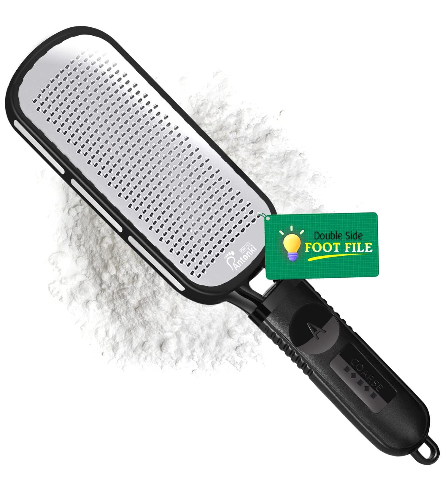 Foot File Callus Remover | Double Sided Scrubber for Dead Skin | Pedicure Tool for Hard Skin, Callus, Plantar Wart, Corn | Skin-Friendly Metal Foot File - Buy Online on SooperMarket.com