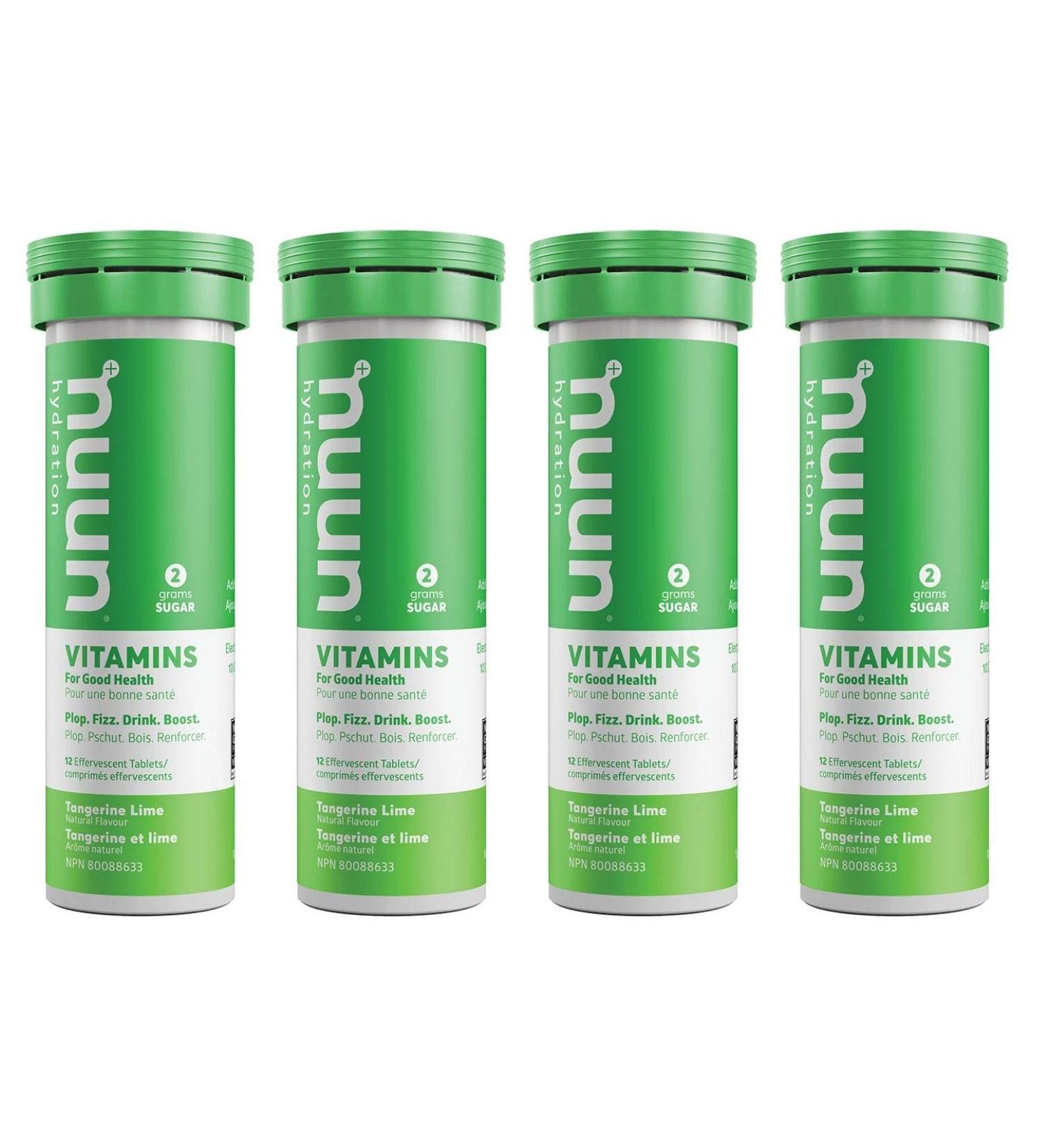 Nuun Vitamins: Vitamin + Electrolyte Drink Tablets Box of 4 Tubes (48 Servings) Tangerine Lime Enhanced Everyday Wellness - Buy Online on SooperMarket.com