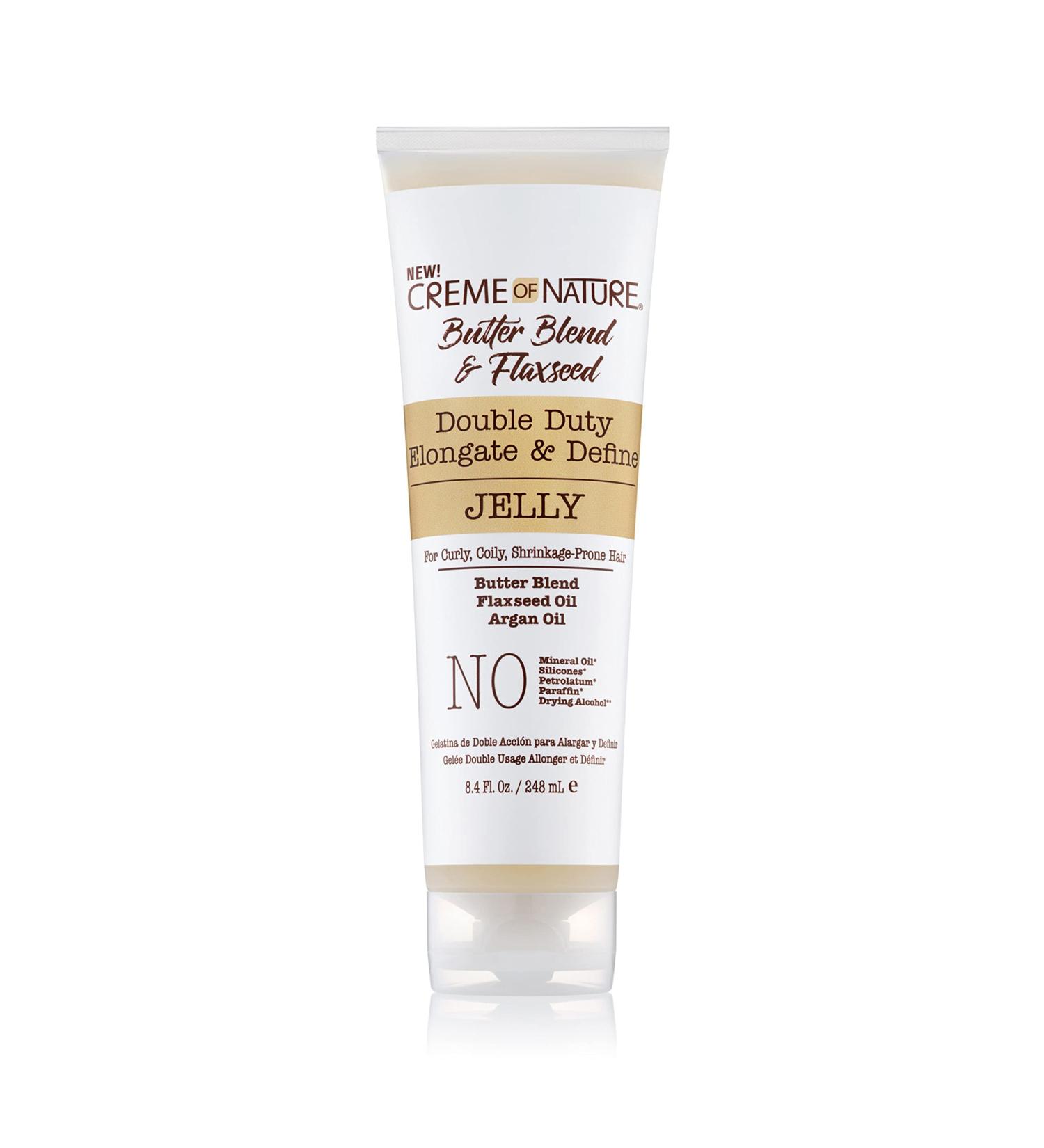 Curl Elongater by Creme of Nature  Butter Blend  Argan Oil  Flaxseed Oil  Curl Jelly for Defining Hydration  8.45 Oz 8.45 Ounce (Pack of 1)