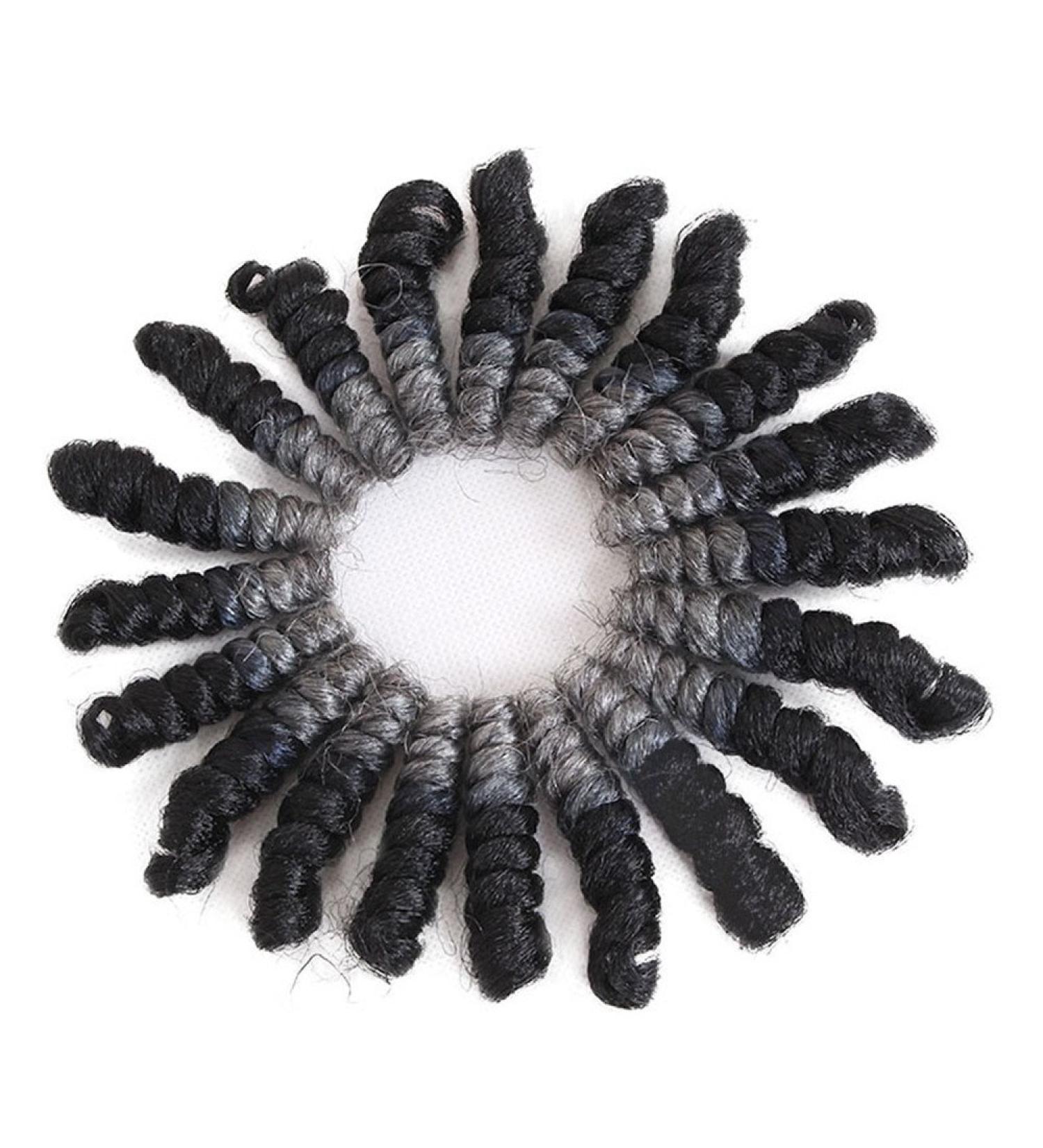 3 Packs Eunice Hair Saniya Curl Ombre Braids - 20 Inch Bouncy Synthetic Crochet Hair (1B Gray) - Free Hook Included - Buy Online on SooperMarket.com