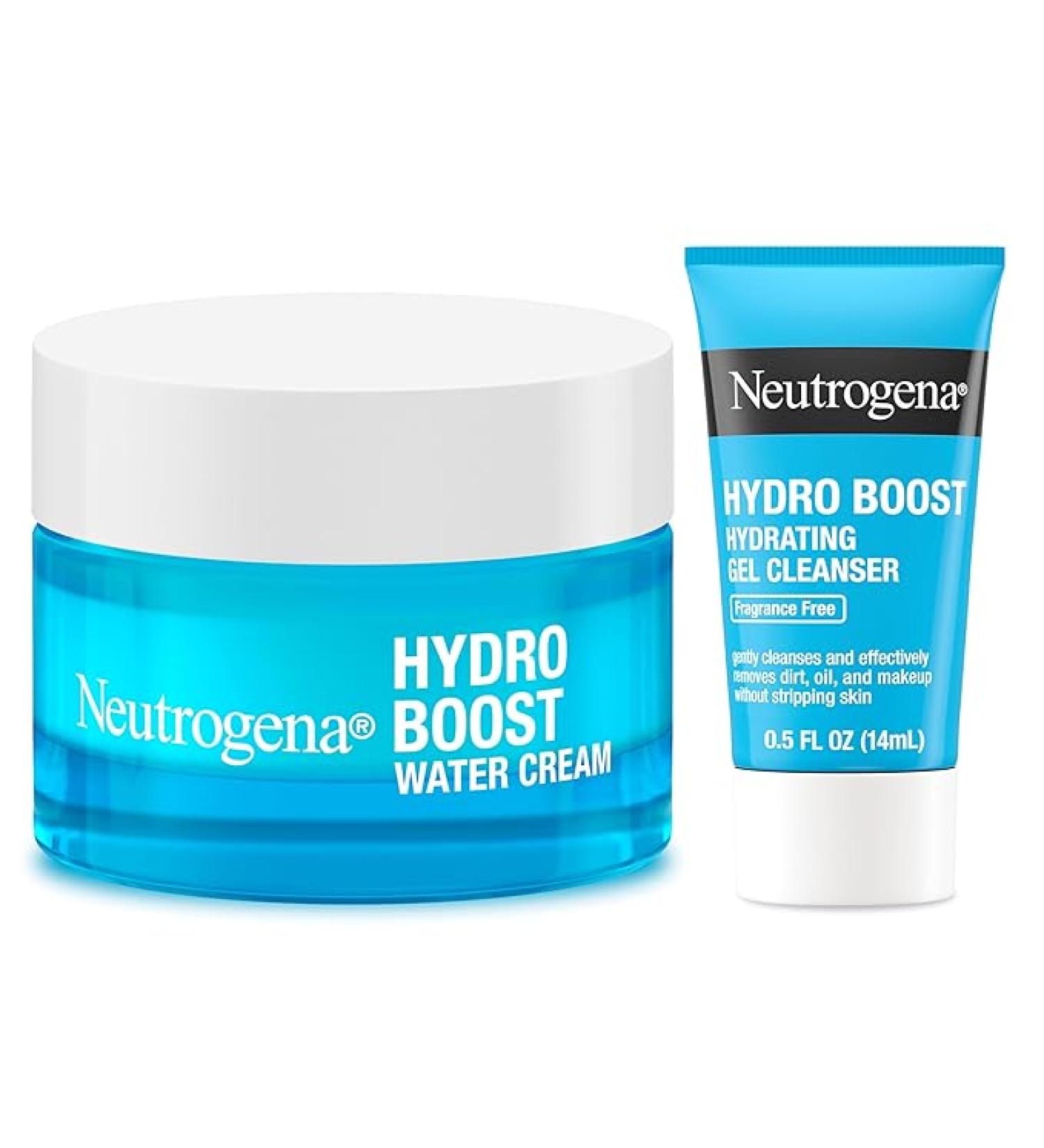Neutrogena Hydro Boost Skincare Set Face Moisturizer - 1.7 Fl Oz. - Hydro Boost Hydrating Gel Facial Cleanser - 0.5 Fl Oz. - Pack of 2 - Buy Online on SooperMarket.com
