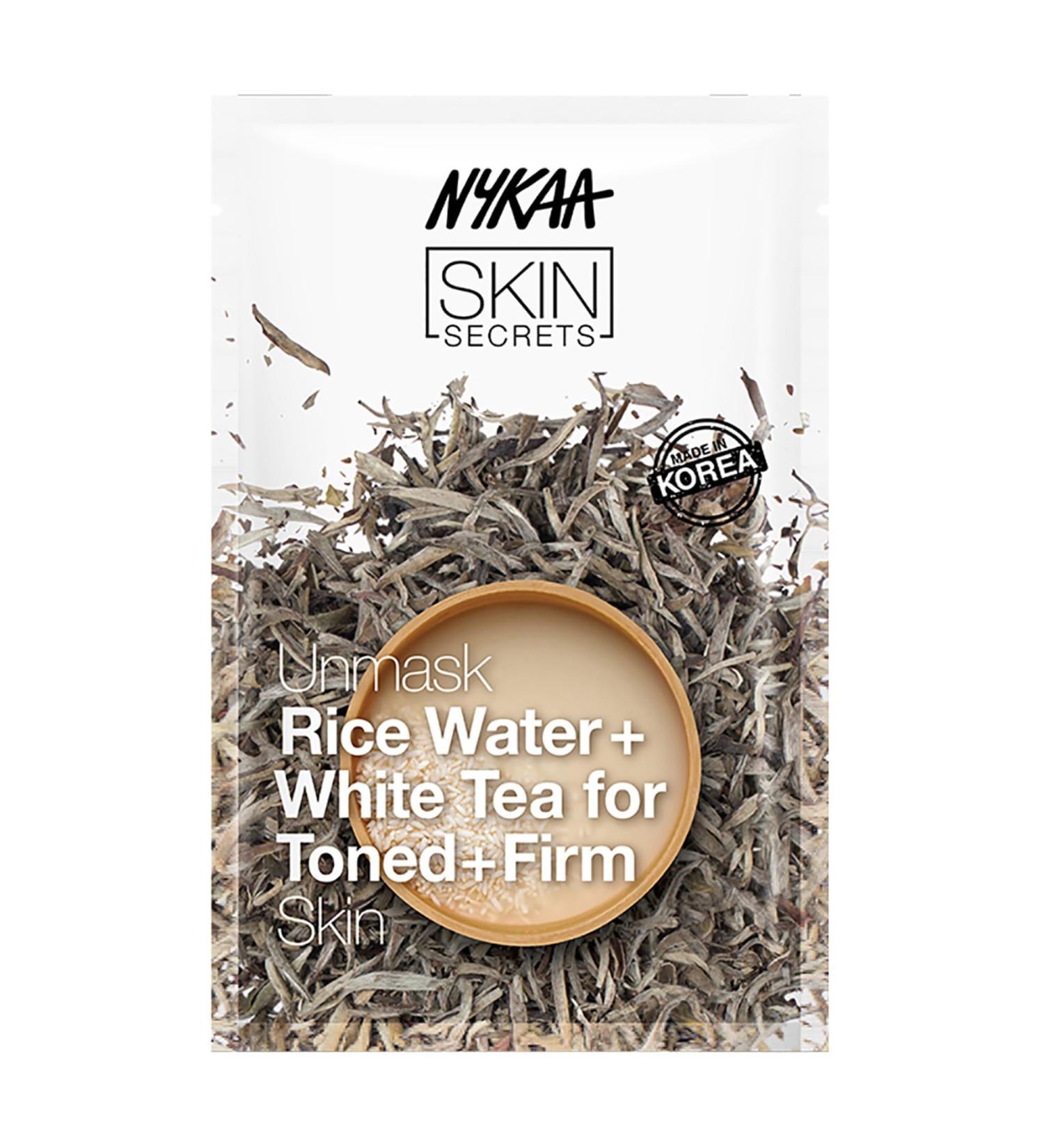 Buy Nykaa Naturals Skin Secrets Bubble Sheet Mask - Rice Water & White Tea | Brightening Hydrating Pore Tightening - 0.67 oz - International Shipping Available - Buy Online on SooperMarket.com