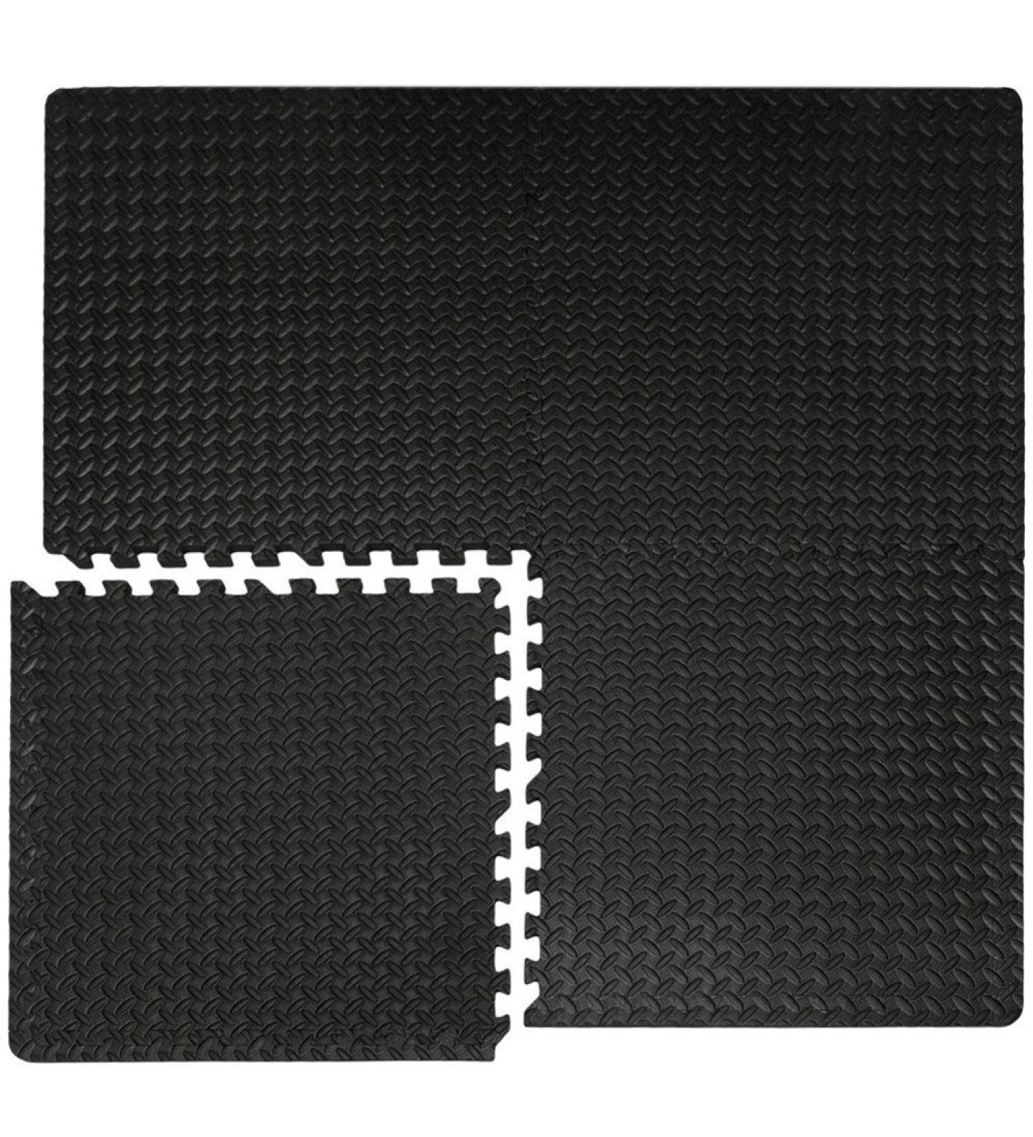 Buy EYEPOWER 4-Pack 1cm Floor Protection Mats - 63x63 Fitness Mat 1.6qm - Durable Edge-Protective Mats for Home Gym - Buy Online on SooperMarket.com