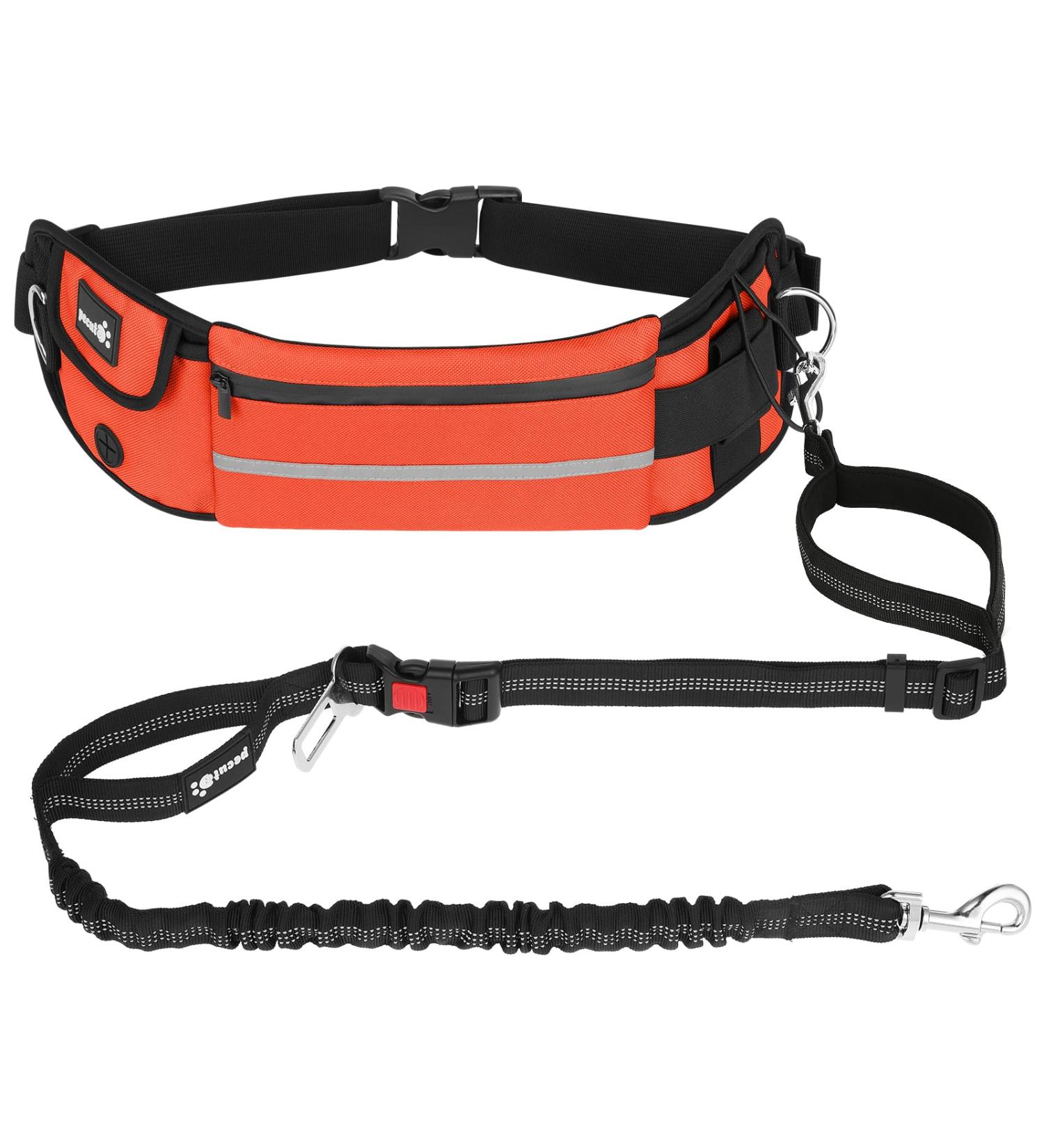 Pecute Jogging Leash for Dogs - Elastic Running Leash with Belly Belt for Large & Medium Dogs Includes Belt Bag Supports Up to 100kg - Perfect for Running & Jogging - Buy Online on SooperMarket.com