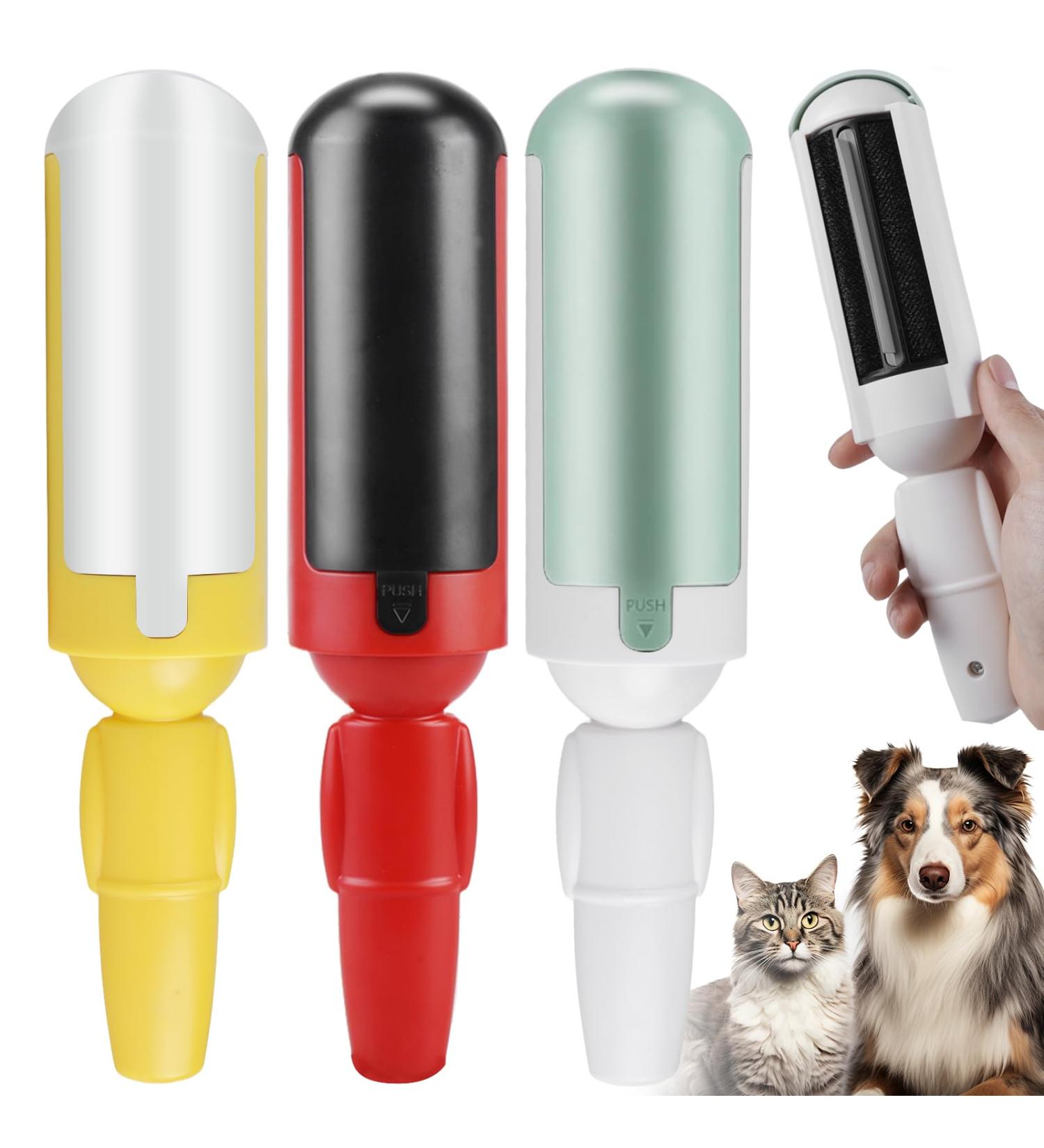 3-Piece Animal Hair Remover Lint Roll Reusable Lint Brush for Cat & Dog Hair - Perfect for Clothing Sofa Car Bed & Carpet - Buy Online on SooperMarket.com