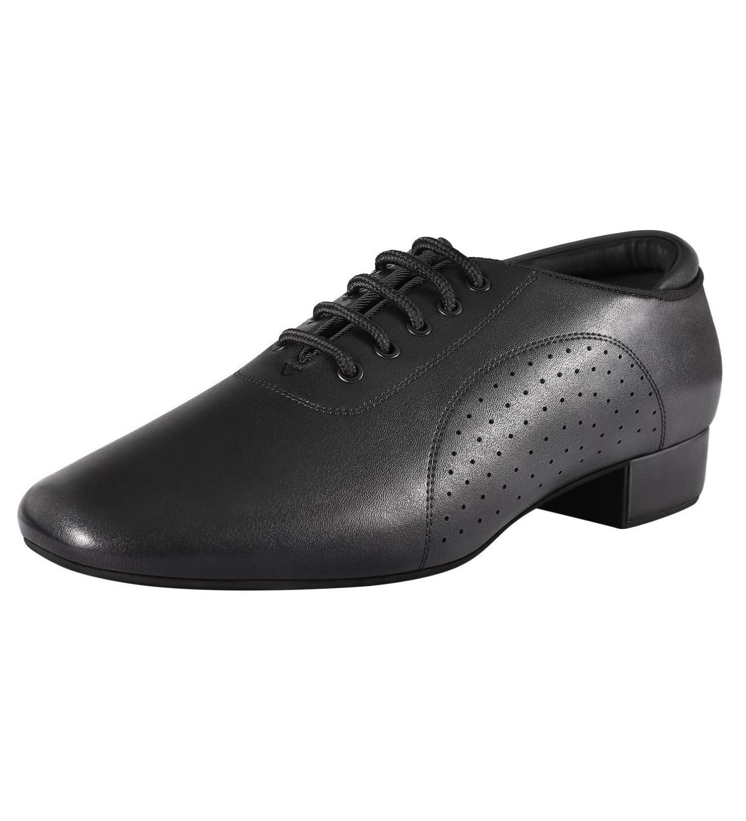 Men's Black Leather Ballroom Dance Shoes - Size 9.5 | Latin Salsa Dancing Character Shoes - Buy Online on SooperMarket.com