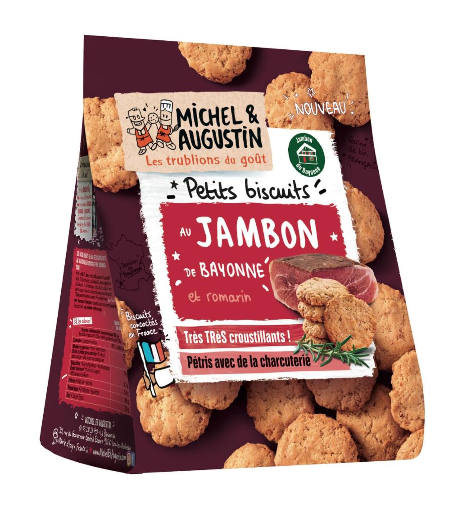 Michel Et Augustin Jambon de Bayonne Shortbreads 90g - Pack of 3