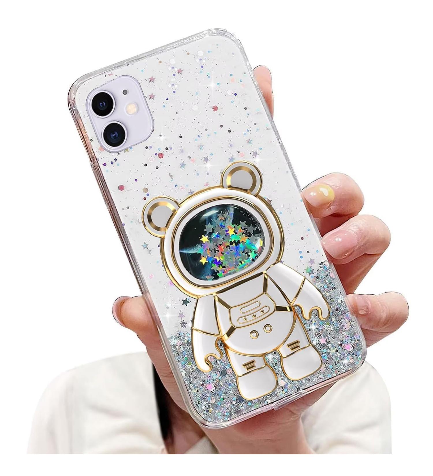 Buy Tivenfezk Nadoli iPhone 12 Astronaut Glitter Case | Soft Silicone Bling Shell with Hidden Stand - Buy Online on SooperMarket.com