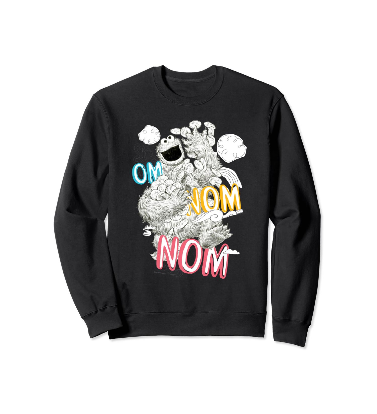 Sesame Street Cookie Monster Om Nom Nom Sweatshirt