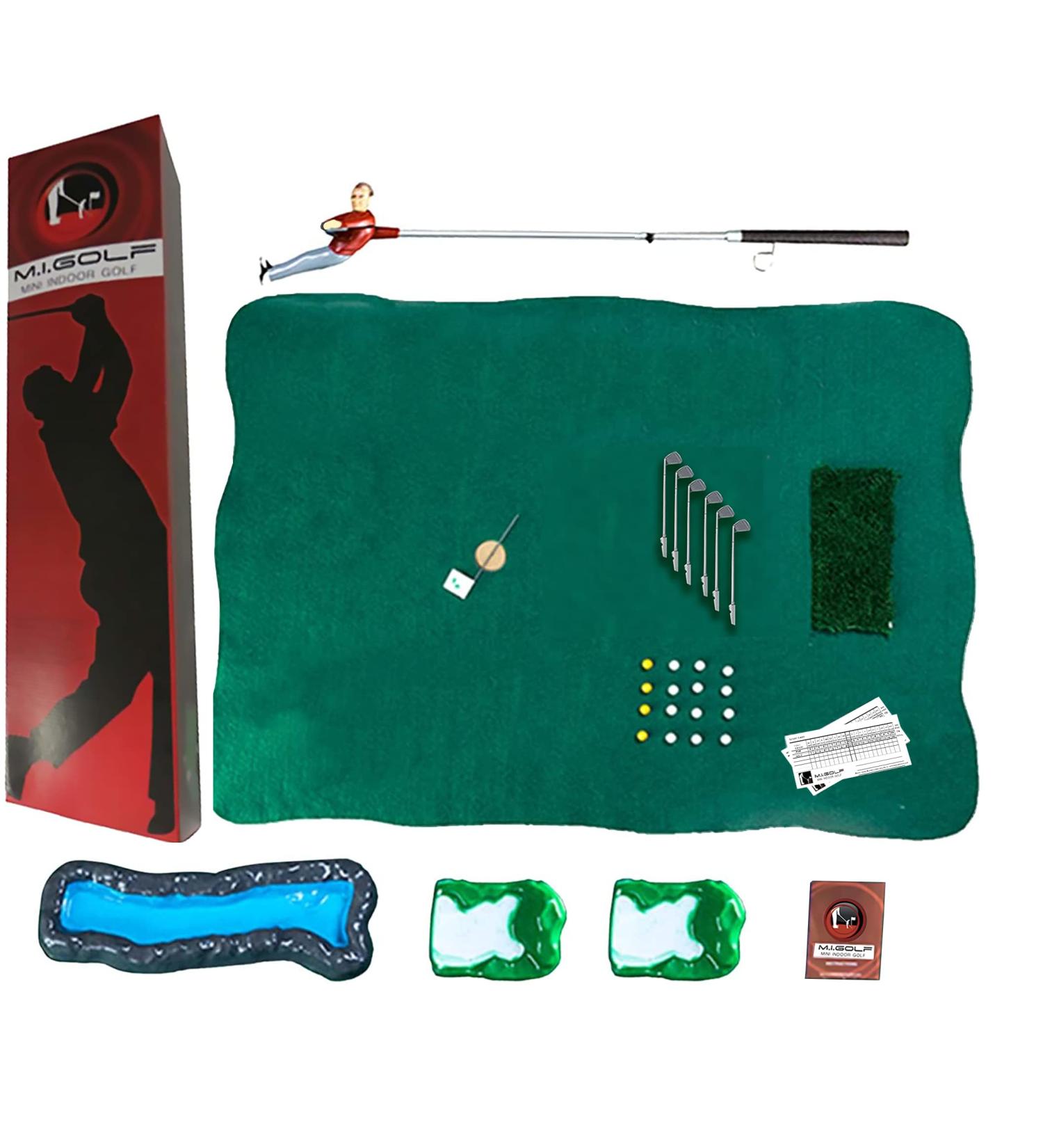 Mini Indoor Golf Player Pack - Mini Golf Game for Kids and Adults with Essential Accessories - Putting Green, Clubs, & 35 Shotmaker Golfer - Mini Golf Course for Indoor Play - Buy Online on SooperMarket.com