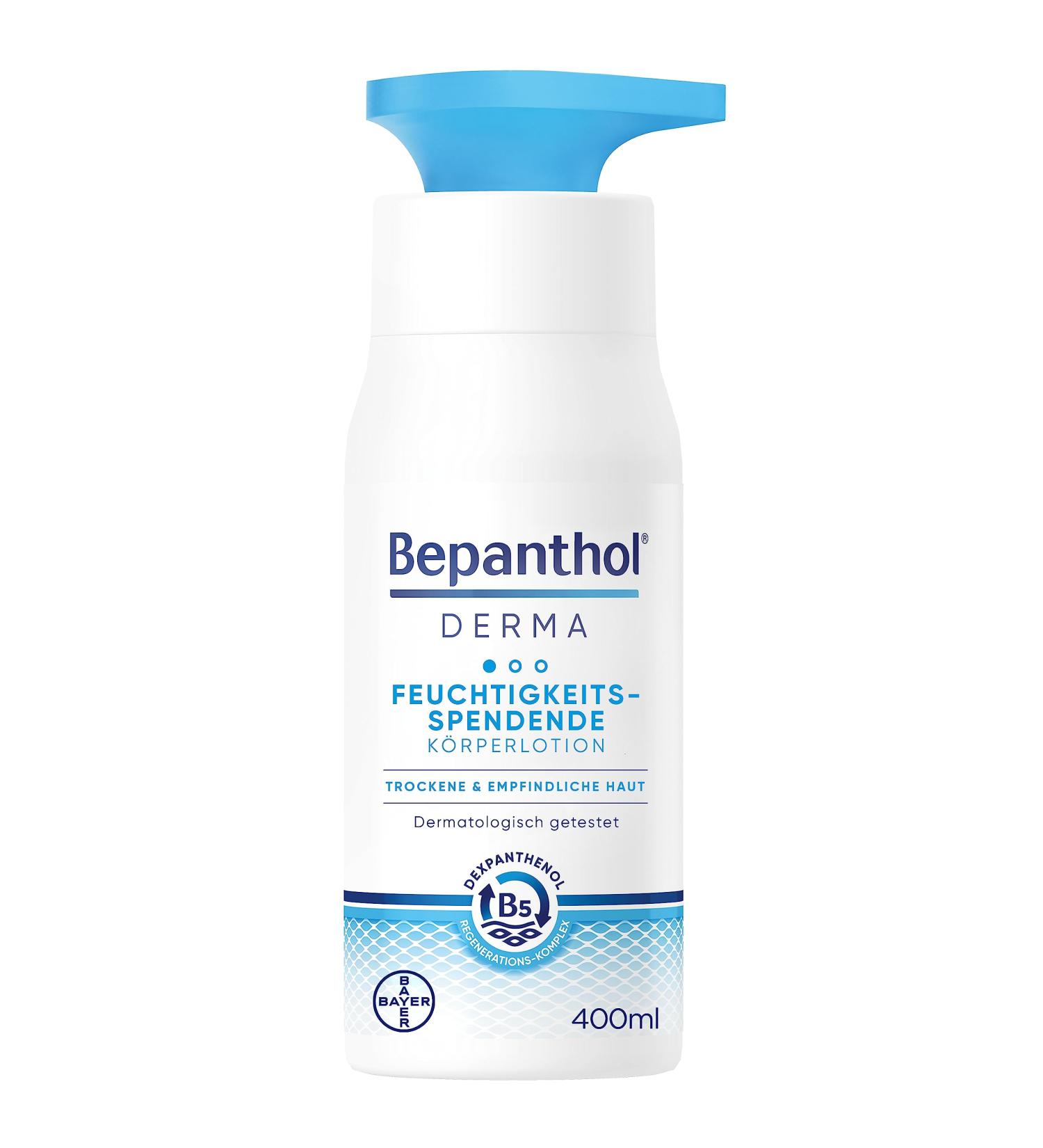 Bepanthol Derma Moisturizing Body Lotion 400ml | Sensitive & Dry Skin Care | Dexpanthenol | Dermatologically Tested | International Shipping - Buy Online on SooperMarket.com