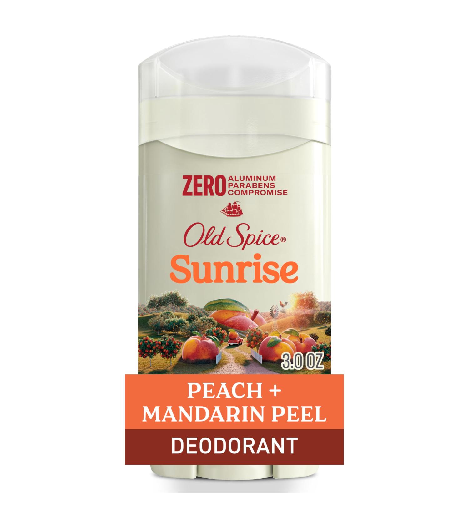 Old Spice Aluminum Free Deodorant for Men 24/7 Lasting Freshness & Long Lasting Scent 24/7 Sweat & Odor Protection Sunrise with Peach + Mandarin Peel Scent 3 oz - Buy Online on SooperMarket.com
