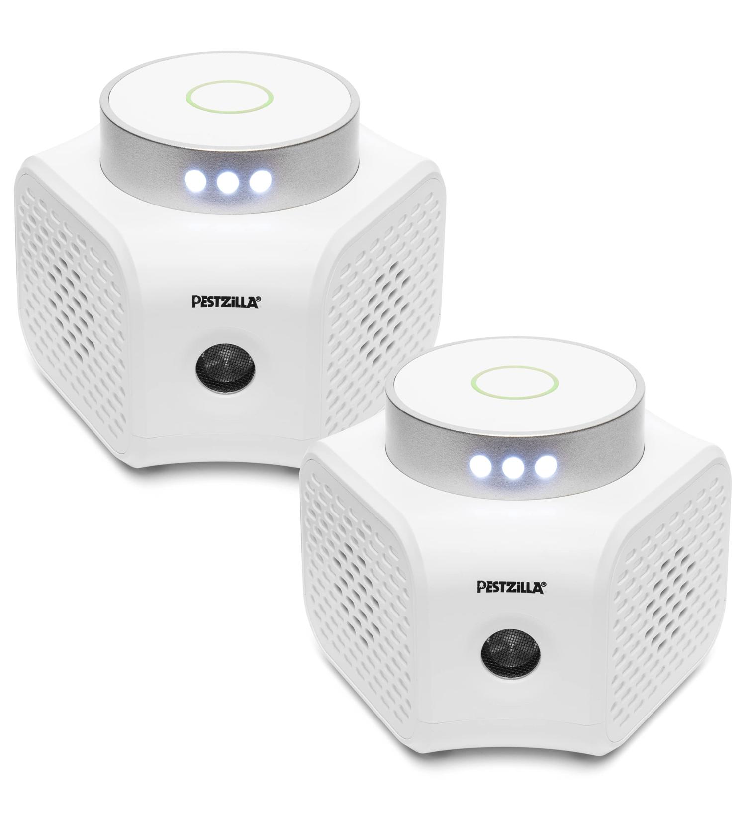 Pestzilla Ultrasonic Pest Repeller 2 Pack - Humane Mouse & Rat Deterrent with Ultrasound and LED Strobe Lights - Buy Online on SooperMarket.com